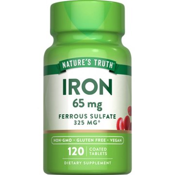 Nature's Truth Iron 65mg Coated Tablets, 120 ct