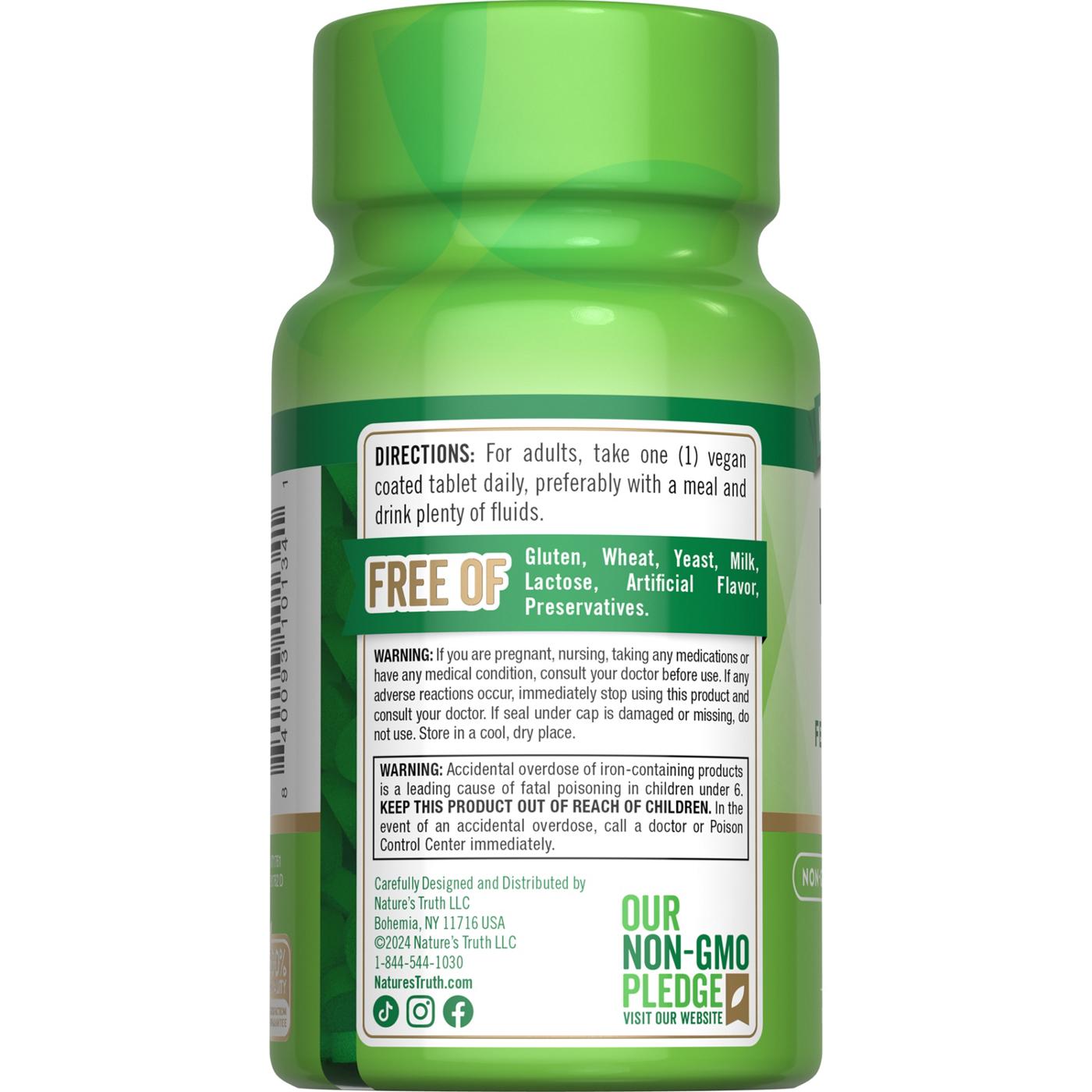 Nature's Truth Iron 65mg Coated Tablets; image 4 of 4