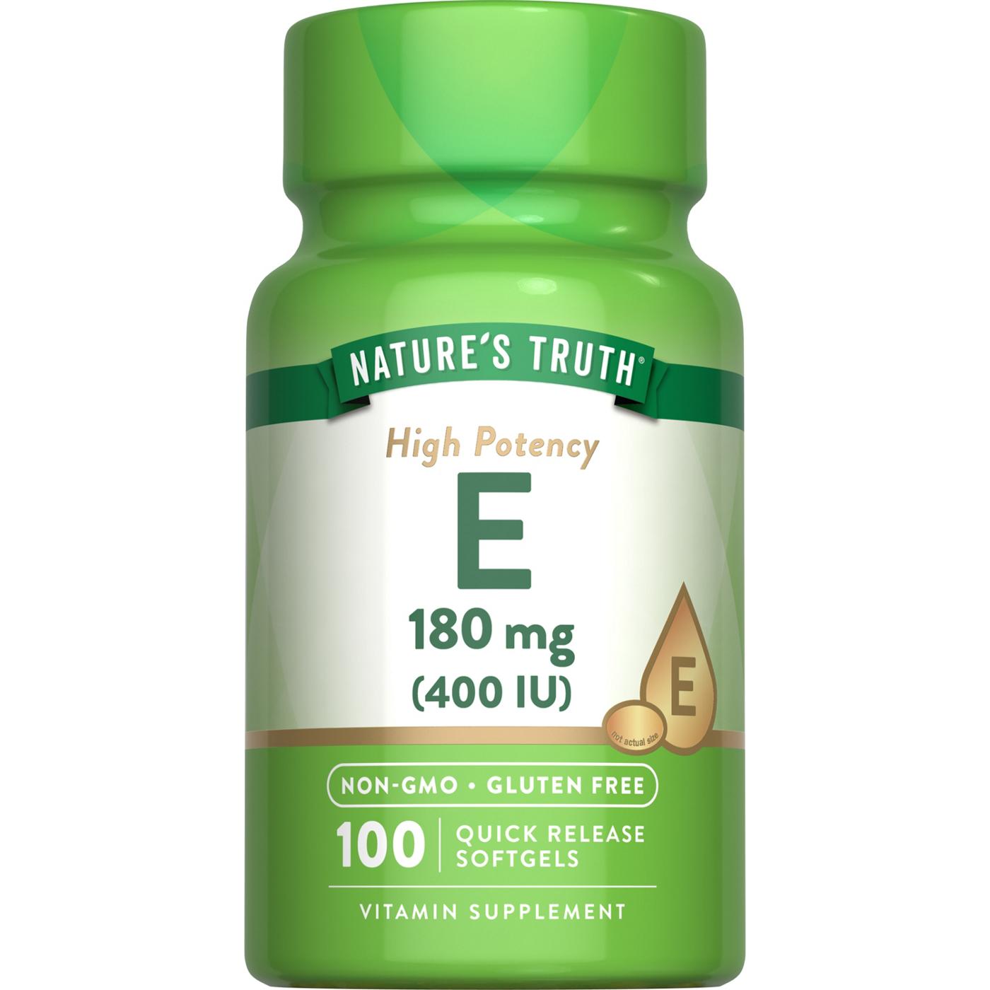 Nature's Truth Vitamin E 400 IU with Natural D-Alpha; image 1 of 4