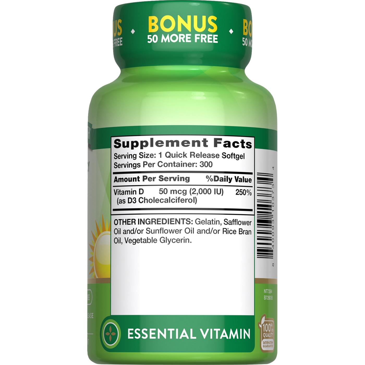 Nature's Truth High Potency Vitamin D3 2000 IU; image 3 of 4