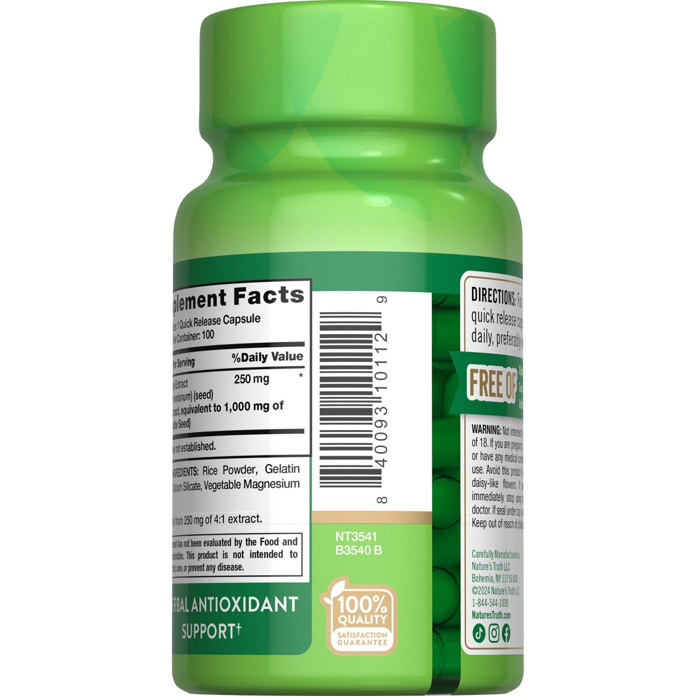 Nature's Truth Milk Thistle Seed Extract Capsules - 1000 mg; image 3 of 4