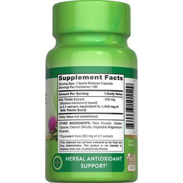 Nature's Truth Milk Thistle Seed Extract Capsules - 1000 mg