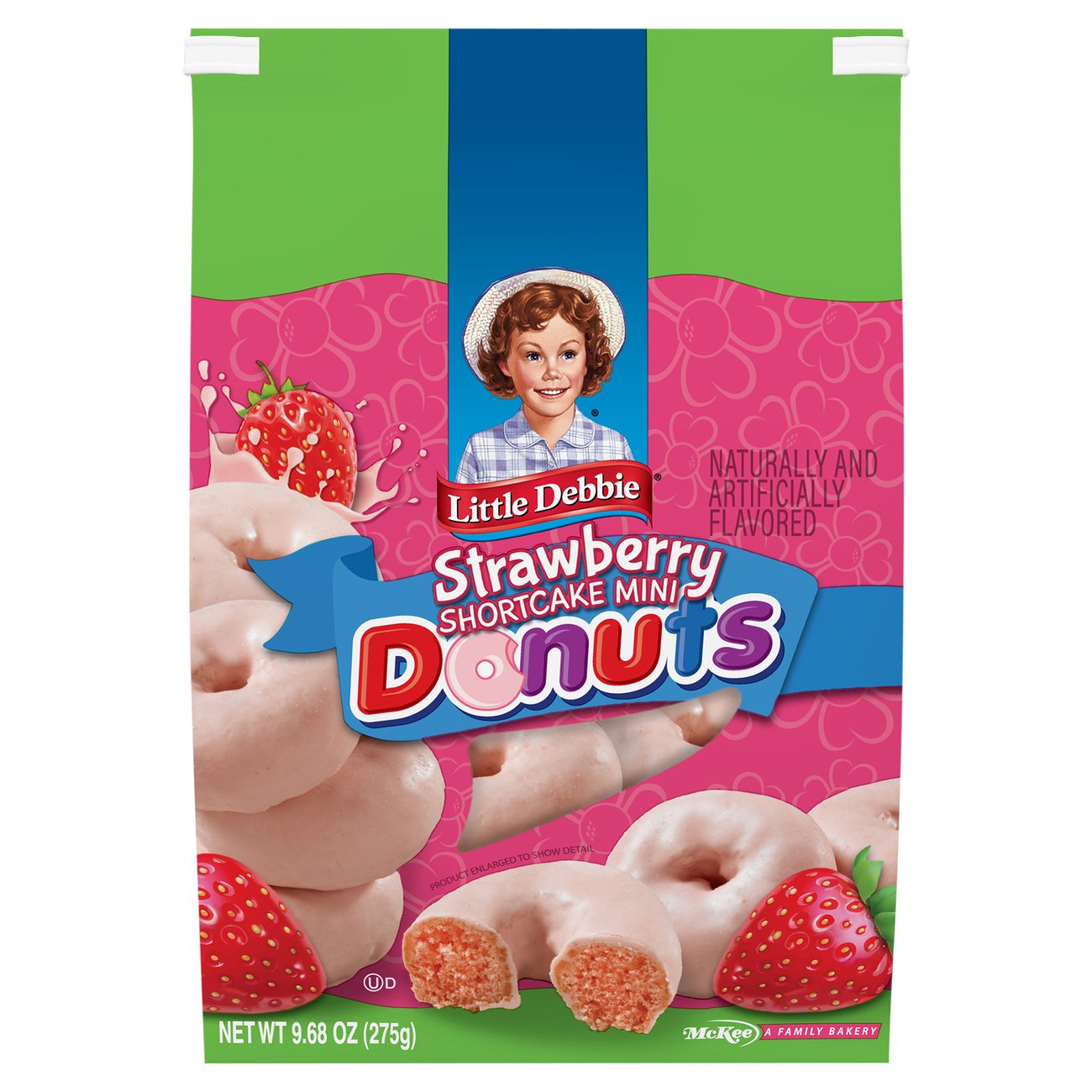  Little Debbie Mini Donuts Snack Packs Mini Re-closeable Bag 10  oz Includes Glazed, Chocolate, Strawberry, Zebra, White Powdered And (1)  BVOJ SALES Magnet Clip : Grocery & Gourmet Food