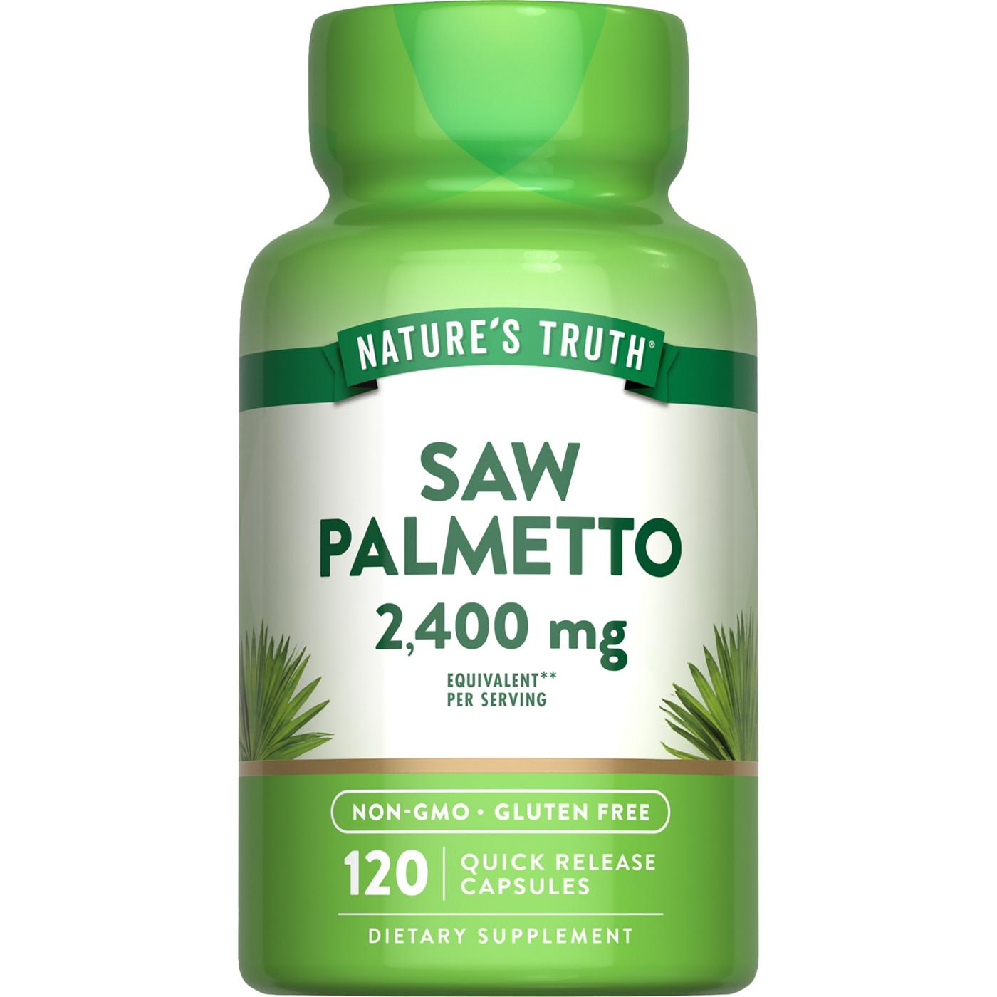 Nature's Truth Saw Palmetto Capsules - 2,400 mg; image 1 of 4