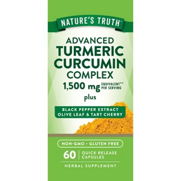 Nature's Truth Advanced Turmeric Curcumin Complex 1500mg Quick-Release Capsules, 60 ct