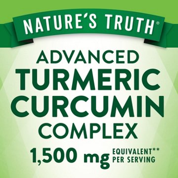 Nature's Truth Advanced Turmeric Curcumin Complex 1500mg Quick-Release Capsules, 60 ct