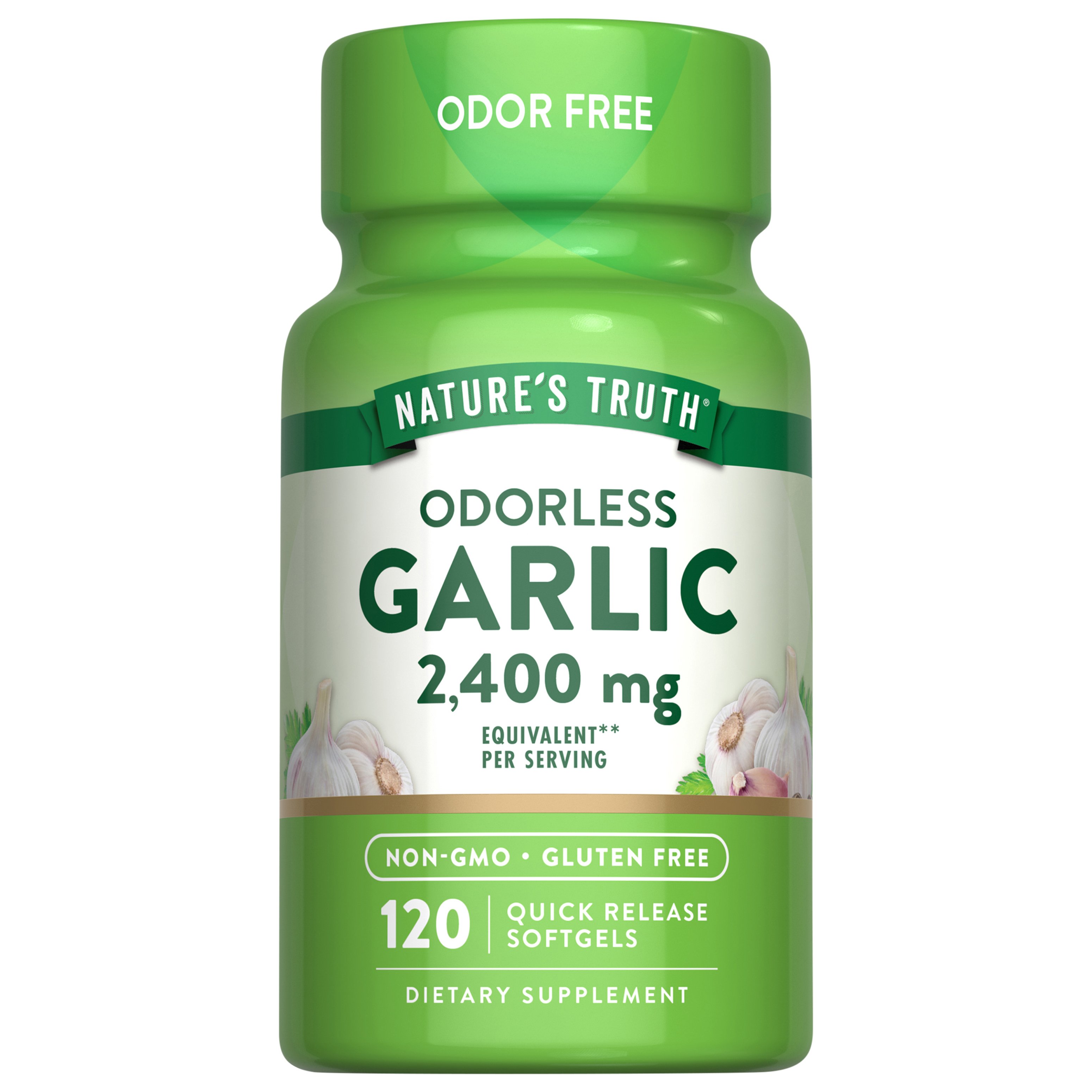 Nature's Truth Odorless Garlic Softgels 2,400 mg Shop Herbs & homeopathy at HEB