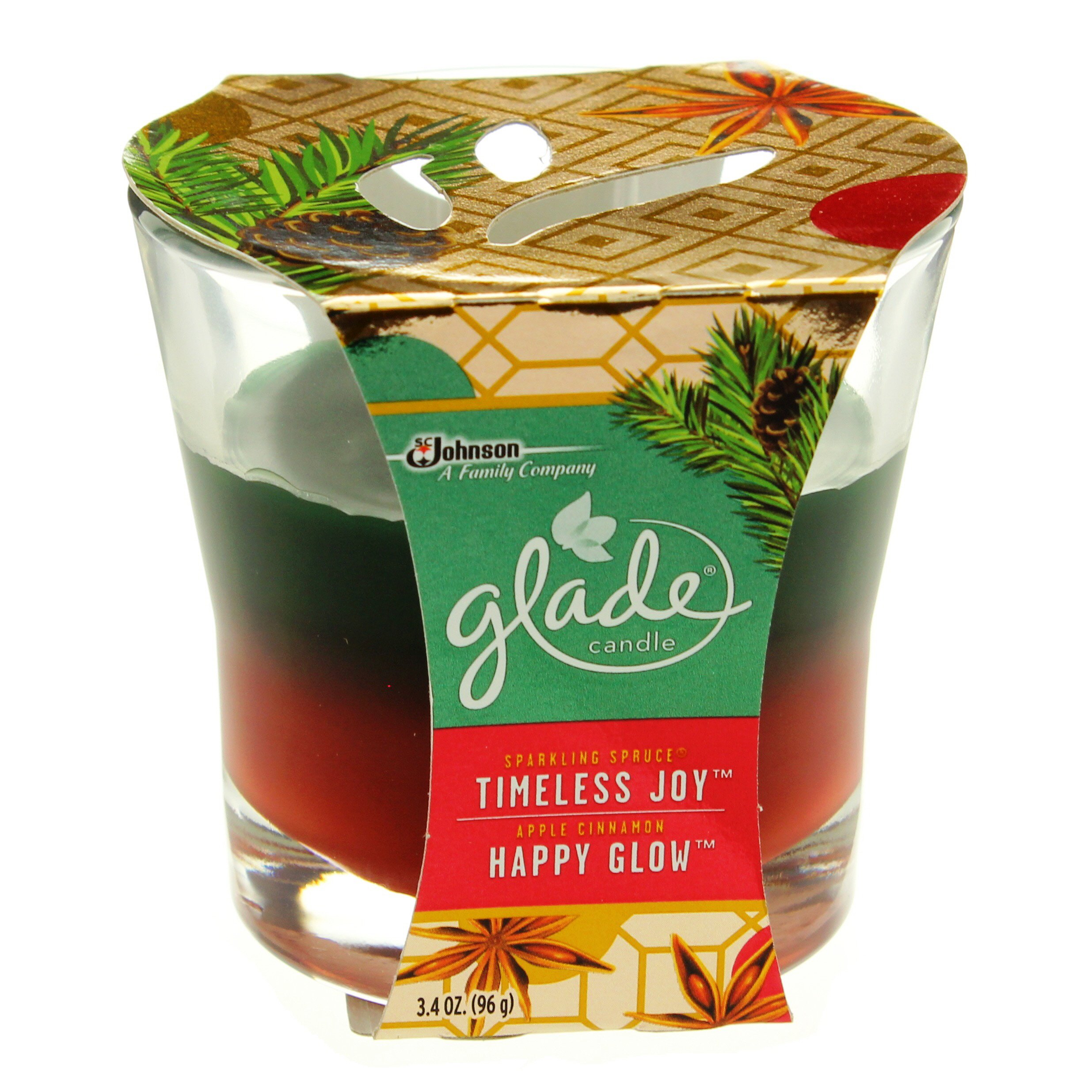 Glade 2 In1 Candle Timeless Joy & Happy Glow Shop Candles at HEB