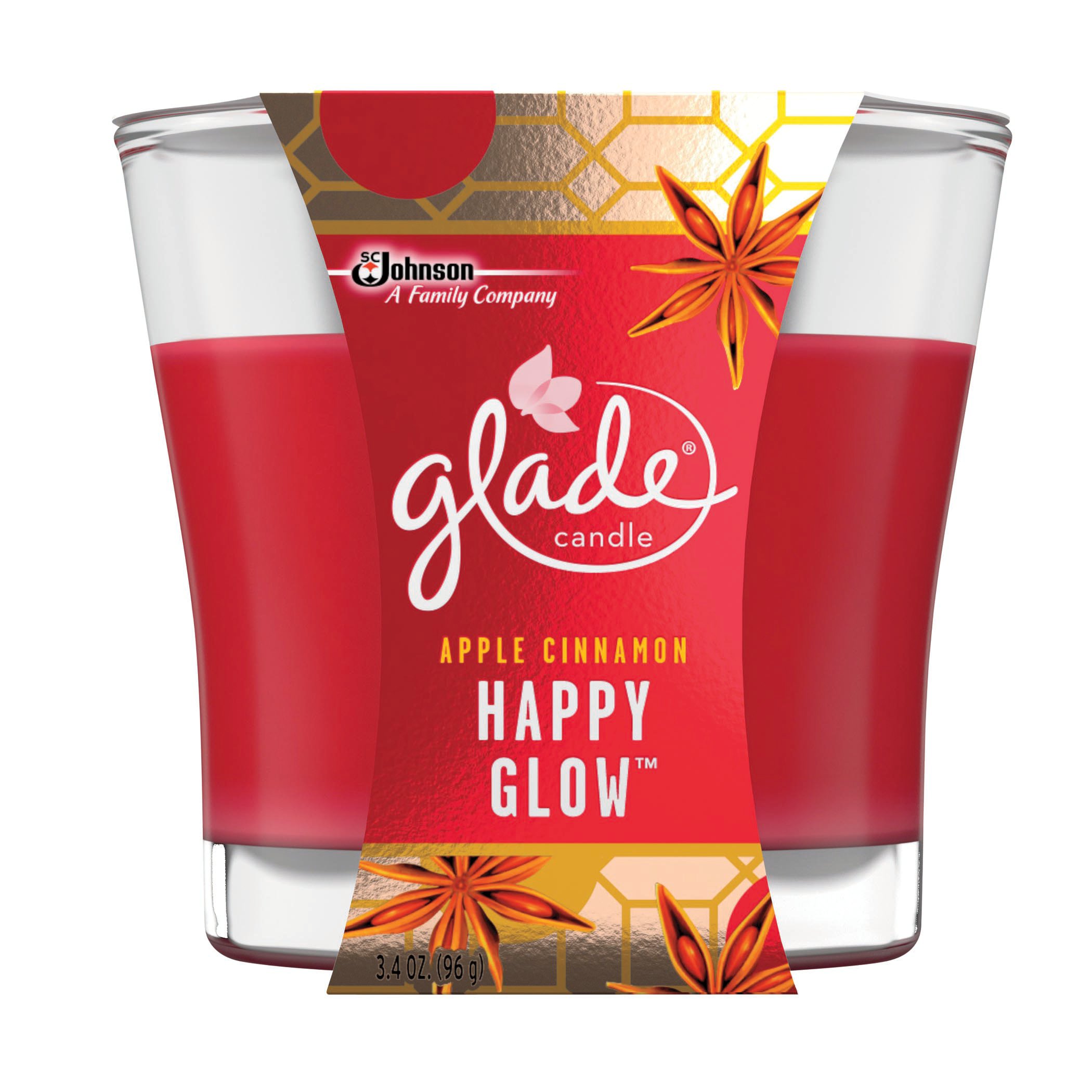 Glade Candle Apple Cinnamon Happy Glow Shop Candles At H E B