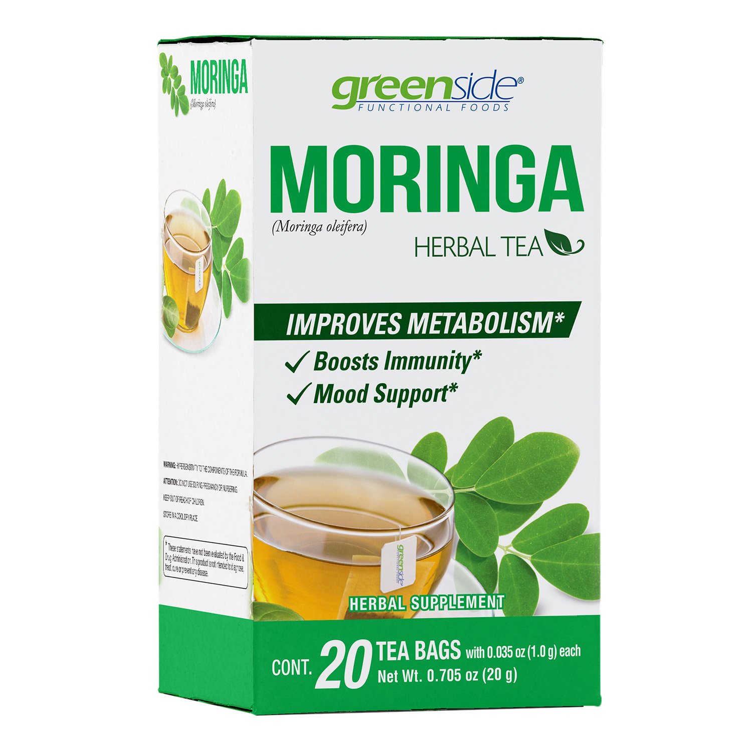 Greenside Moringa Herbal Tea Bags Shop Tea at HEB