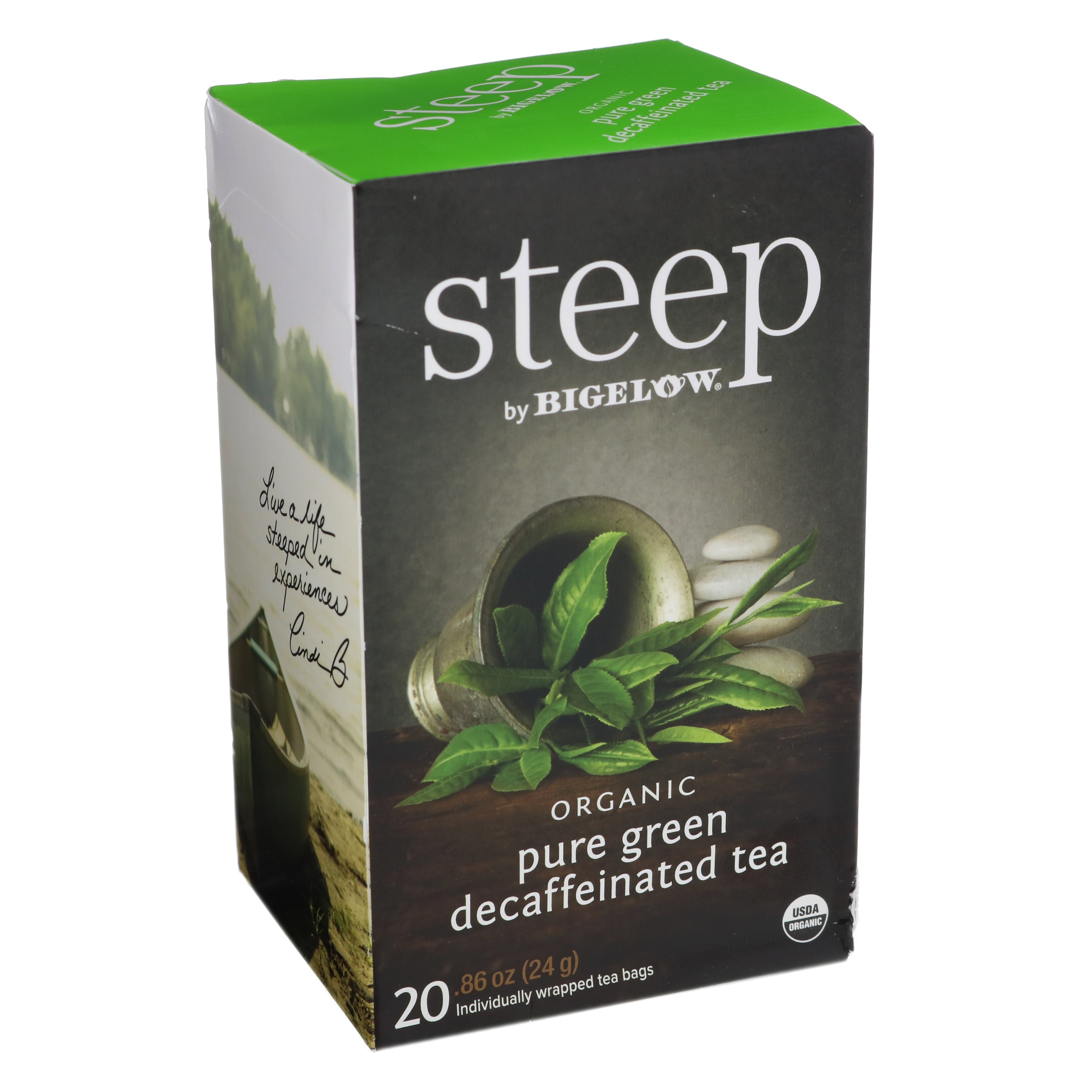Steep by Bigelow Organic Pure Green Decaffeinated Tea Shop Tea at HEB