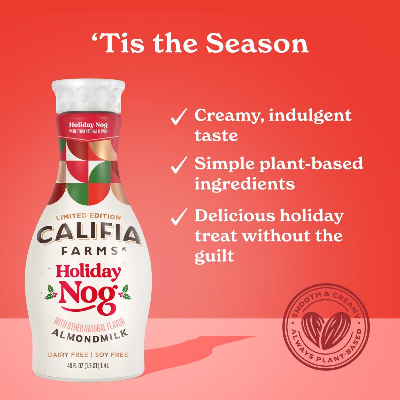 Califia Farms Holiday Nog Almond Milk Shop Milk at HEB