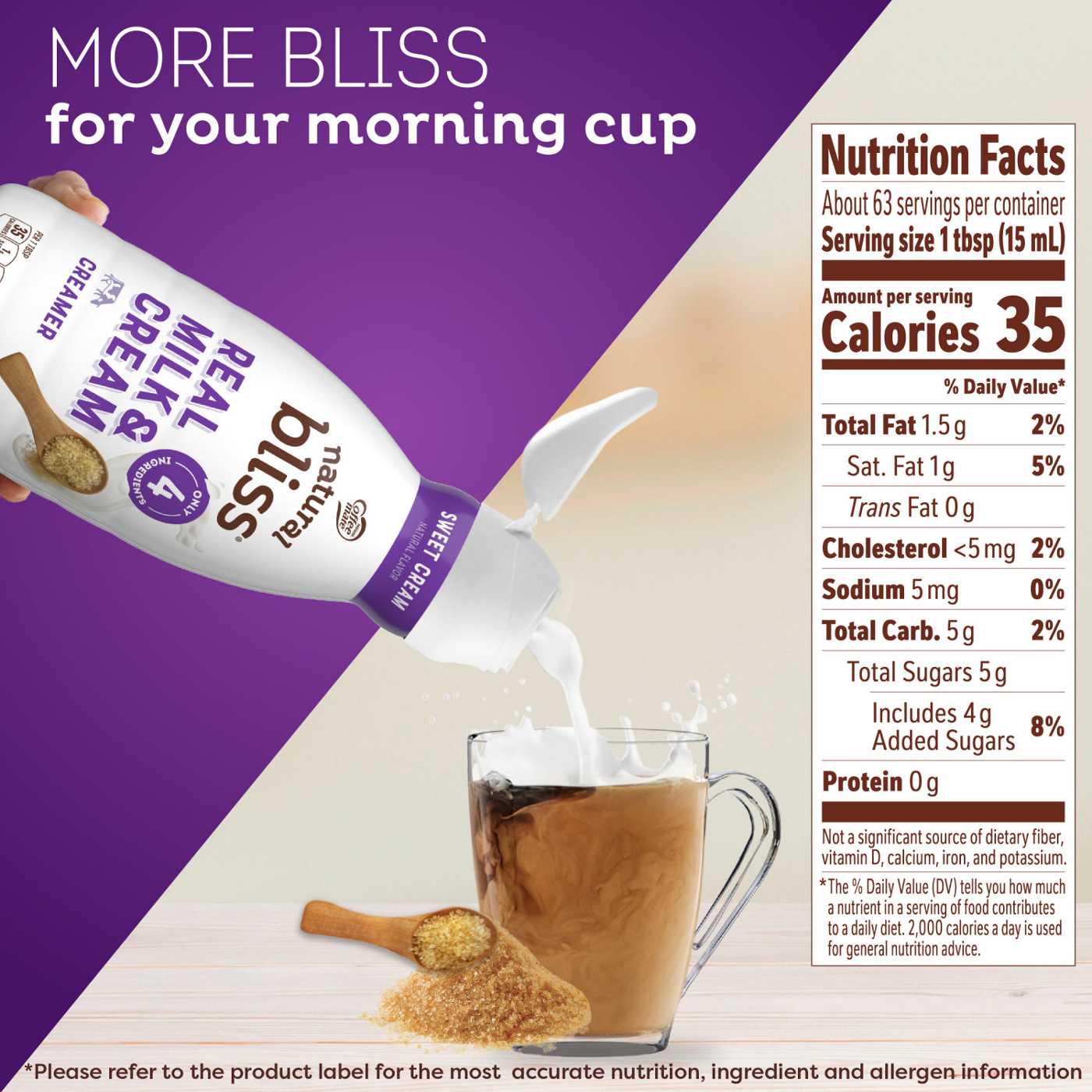 Nestle Coffee Mate Natural Bliss Sweet All-Natural Cream Liquid Coffee Creamer; image 2 of 7