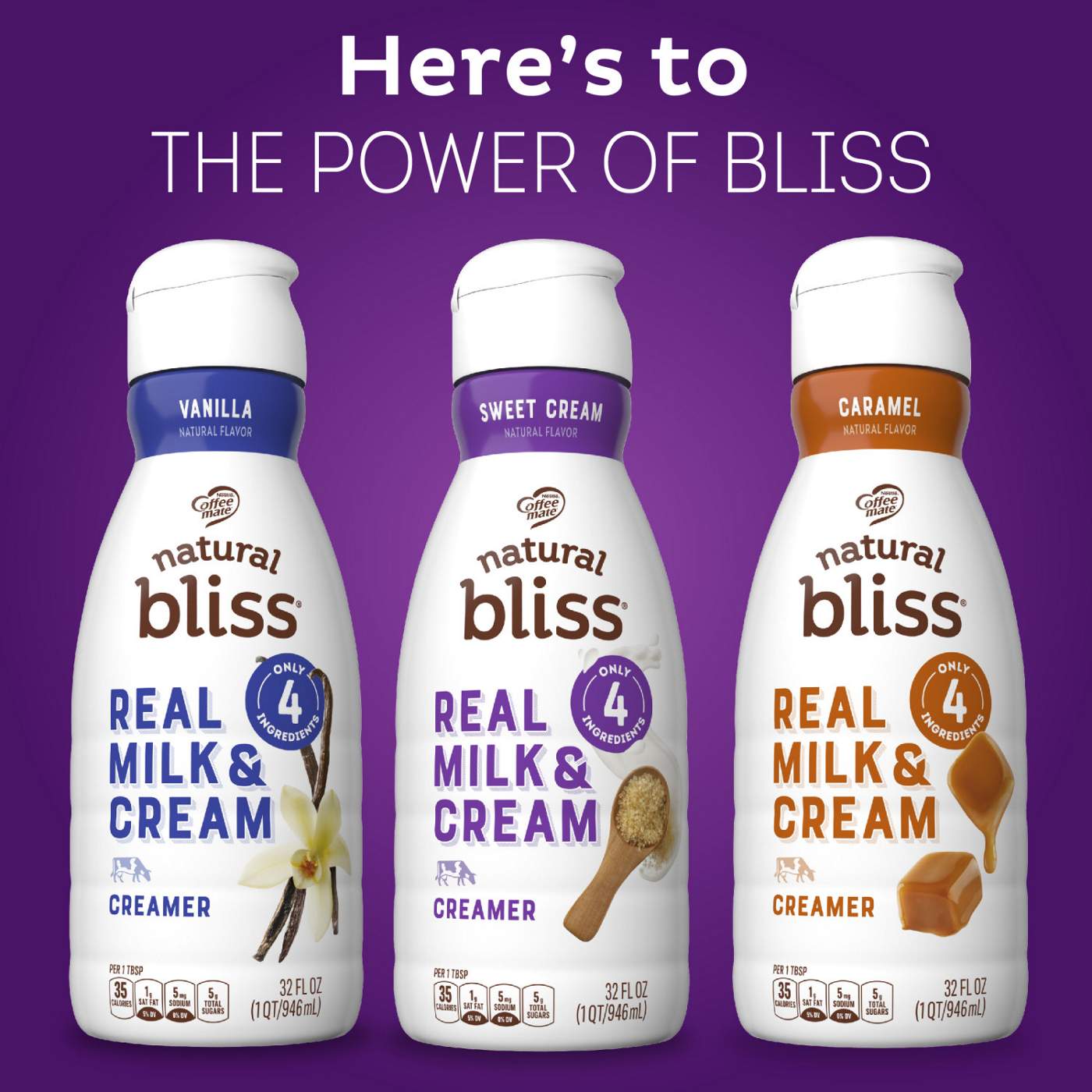 Nestle Coffee Mate Natural Bliss Sweet All-Natural Cream Liquid Coffee Creamer; image 3 of 7