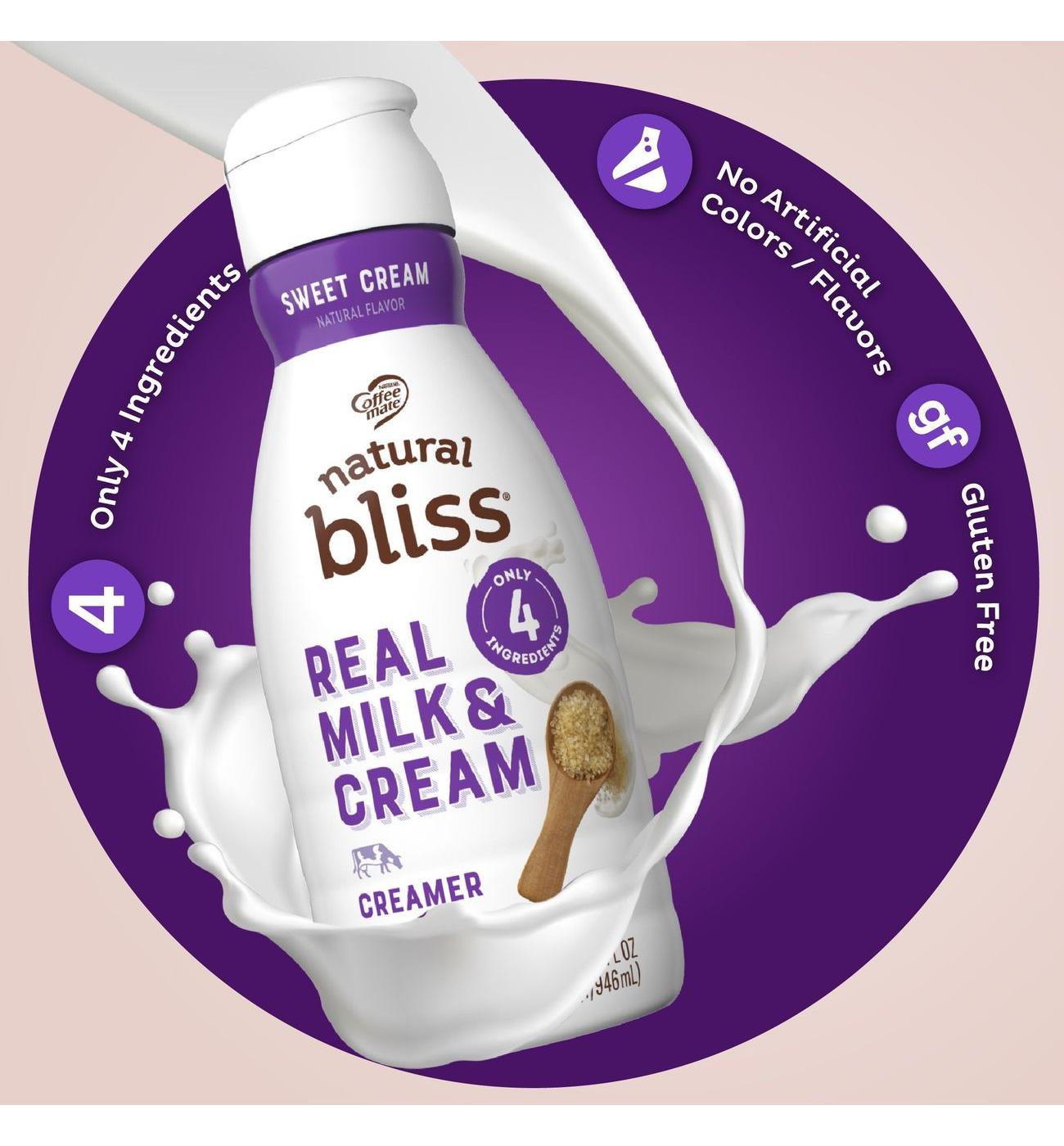 Nestle Coffee Mate Natural Bliss Real Milk & Cream Creamer - Sweet Cream; image 3 of 5