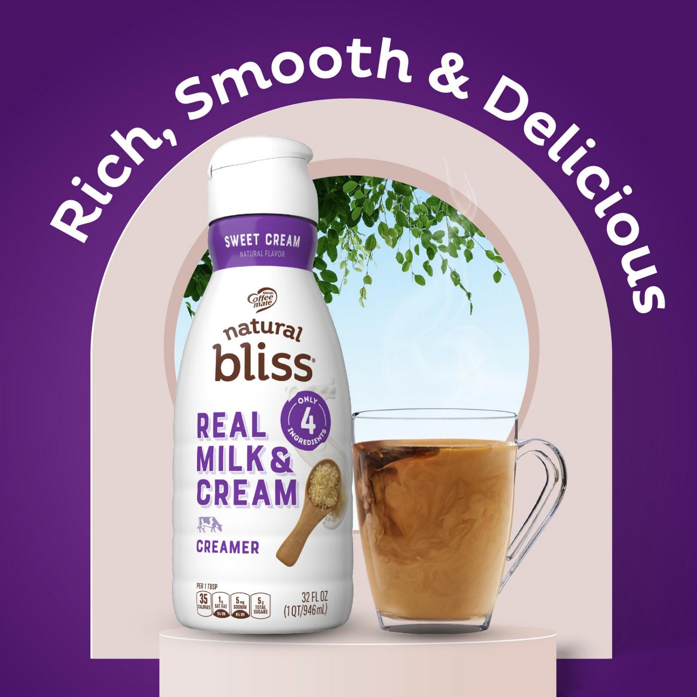 Nestle Coffee Mate Natural Bliss Sweet All-Natural Cream Liquid Coffee Creamer; image 6 of 7