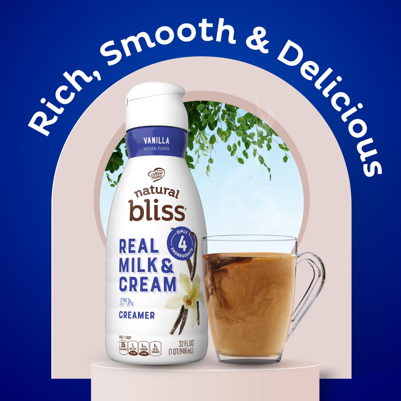 Nestle Coffee Mate Natural Bliss Real Milk & Cream Vanilla Liquid Coffee Creamer; image 3 of 4