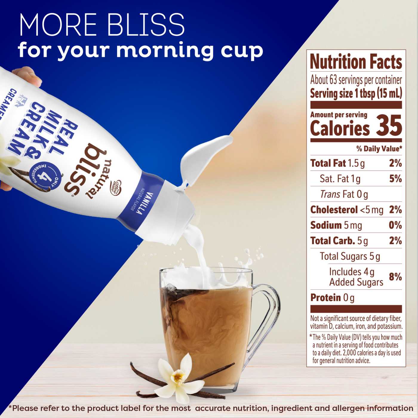 Nestle Coffee Mate Natural Bliss Real Milk & Cream Vanilla Liquid Coffee Creamer Shop Coffee