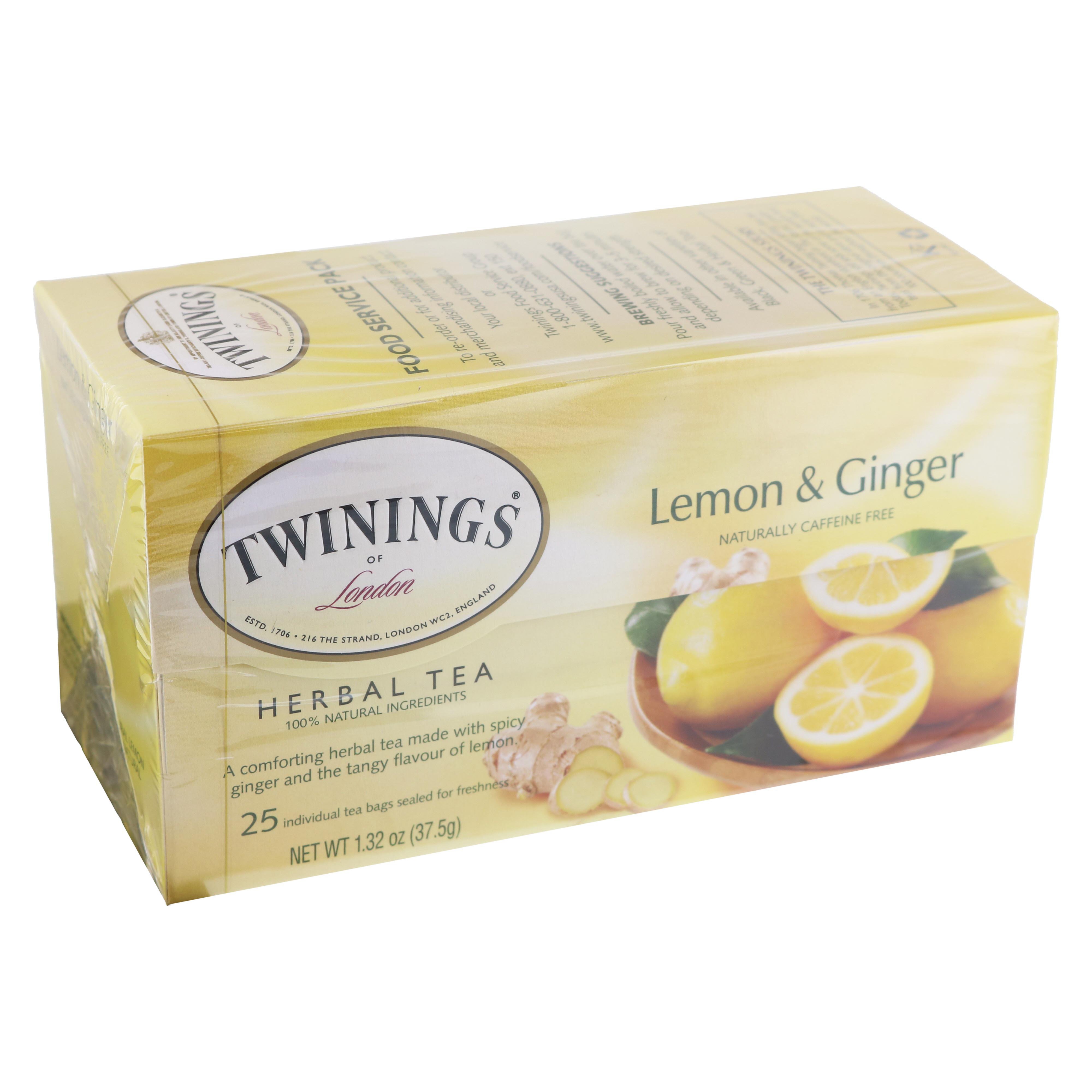 Twinings Lemon & Ginger Herbal Tea Bags Shop Tea at HEB