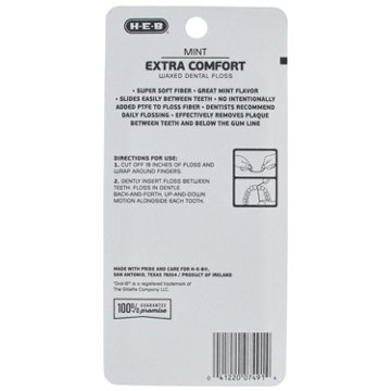 H-E-B Waxed Mint Dental Floss, 2 pk, 87.4 yd