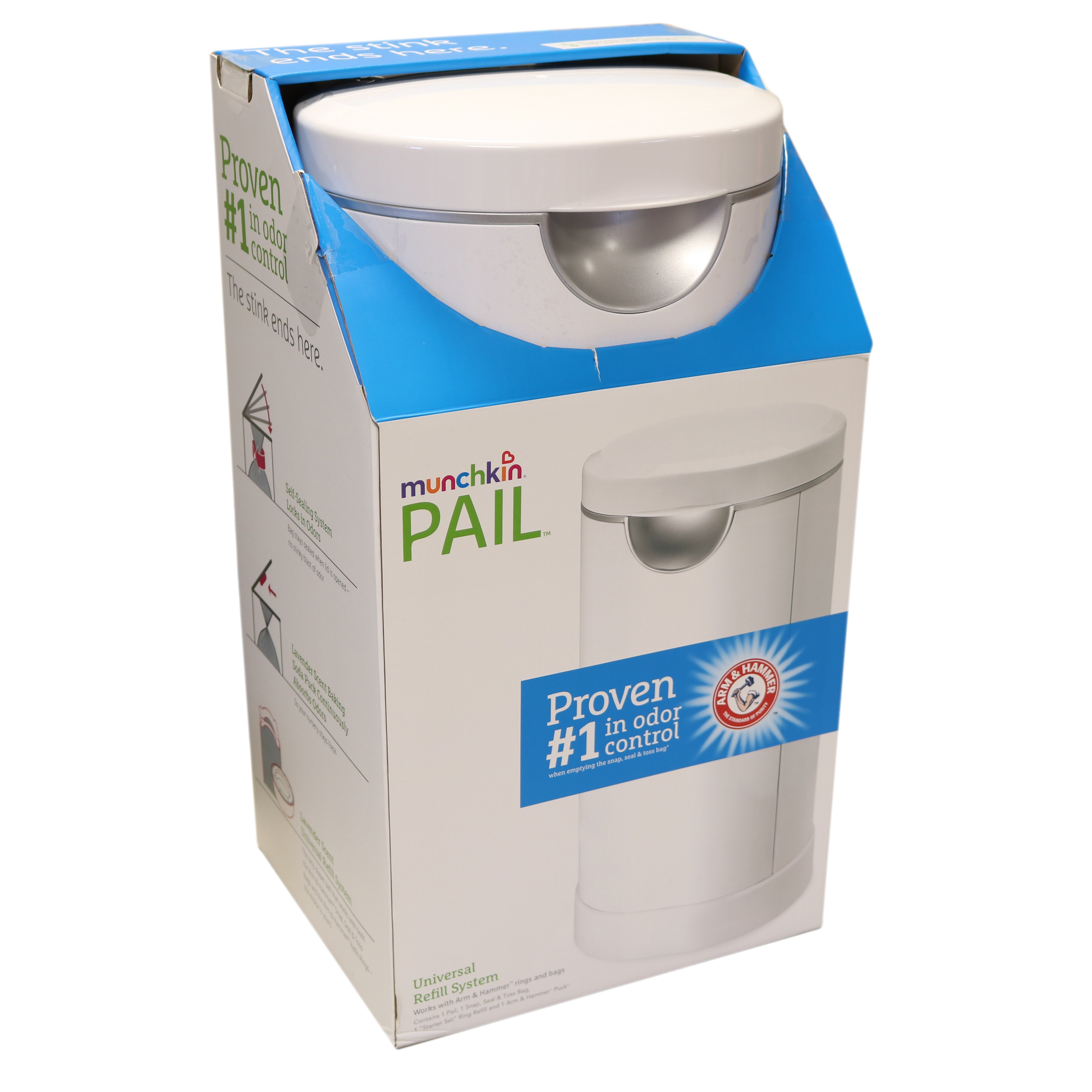 Munchkin Arm & Hammer Diaper Pail Shop Diaper Pails & Refills at HEB