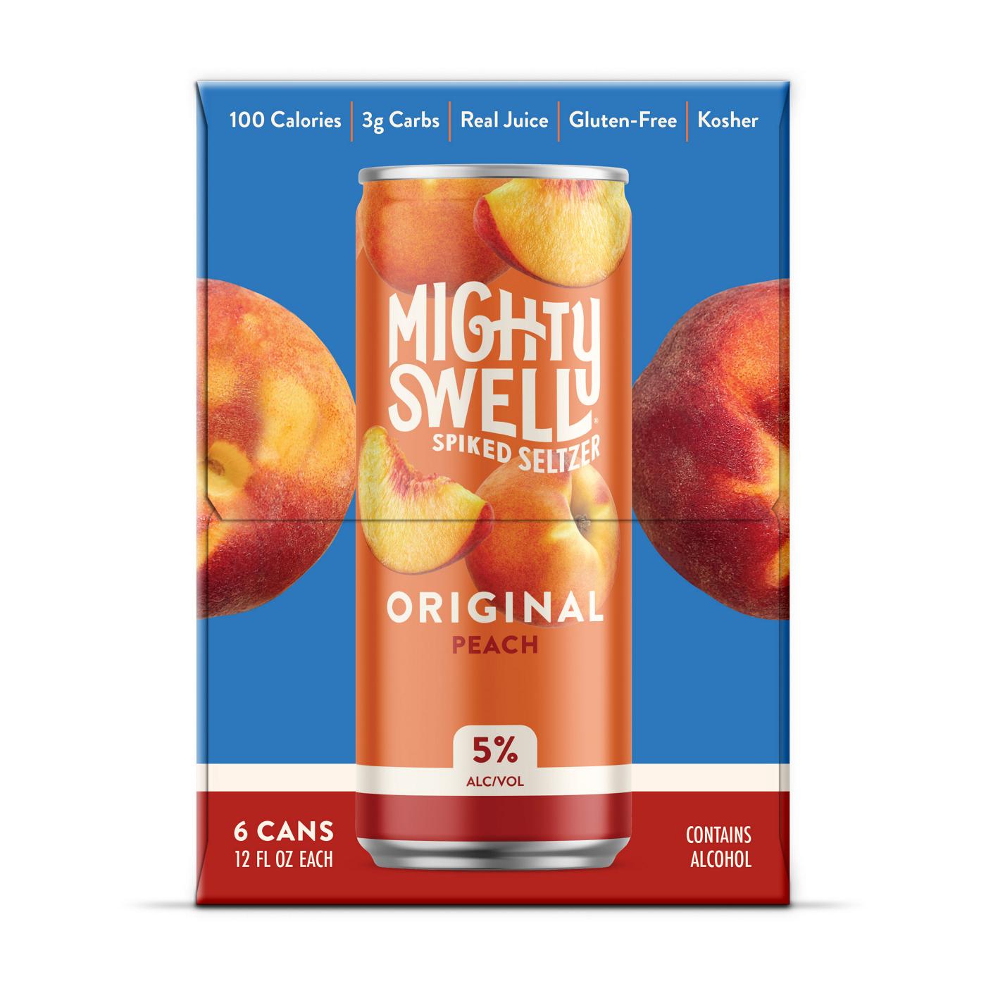 Mighty Swell Spiked Seltzer Peach 6 pk Cans; image 2 of 4