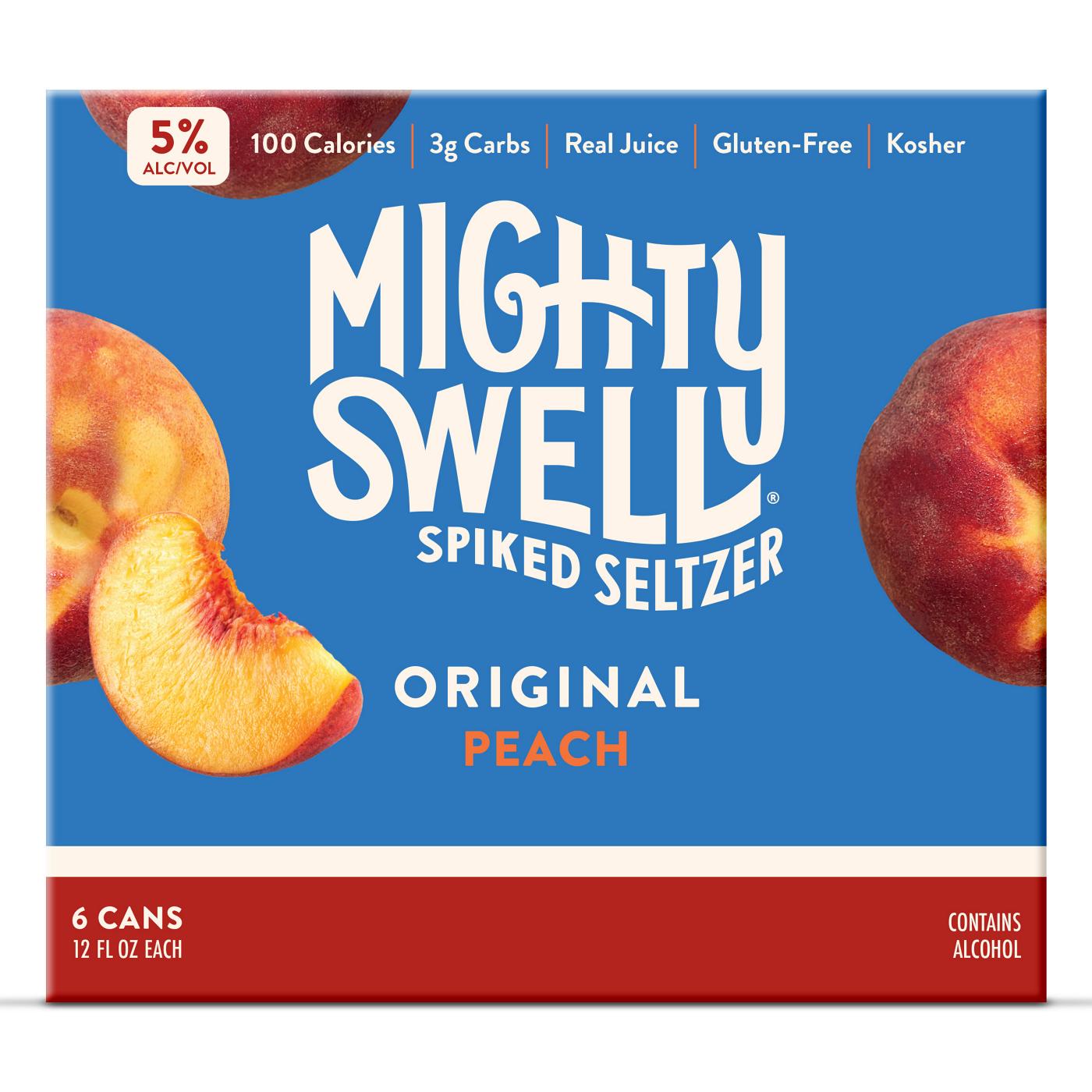 Mighty Swell Spiked Seltzer Peach 6 pk Cans; image 3 of 4