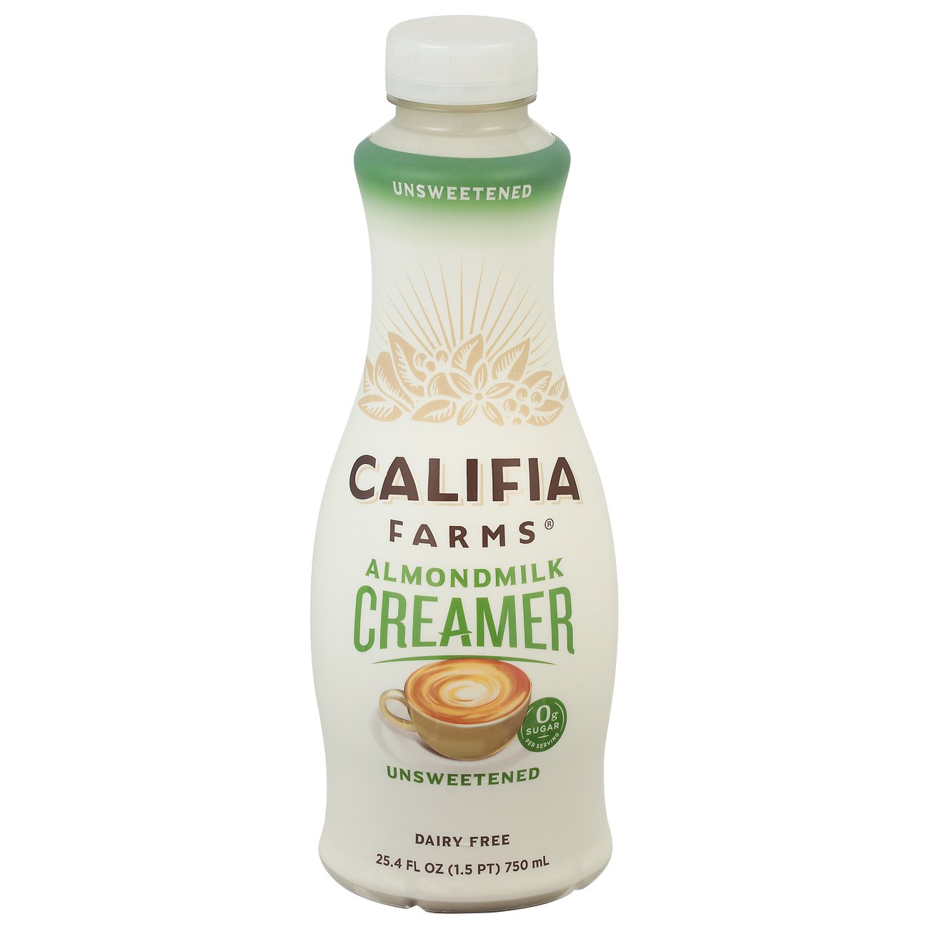 Califia Farms Dairy Free Almond Milk Coffee Creamer Unsweetened