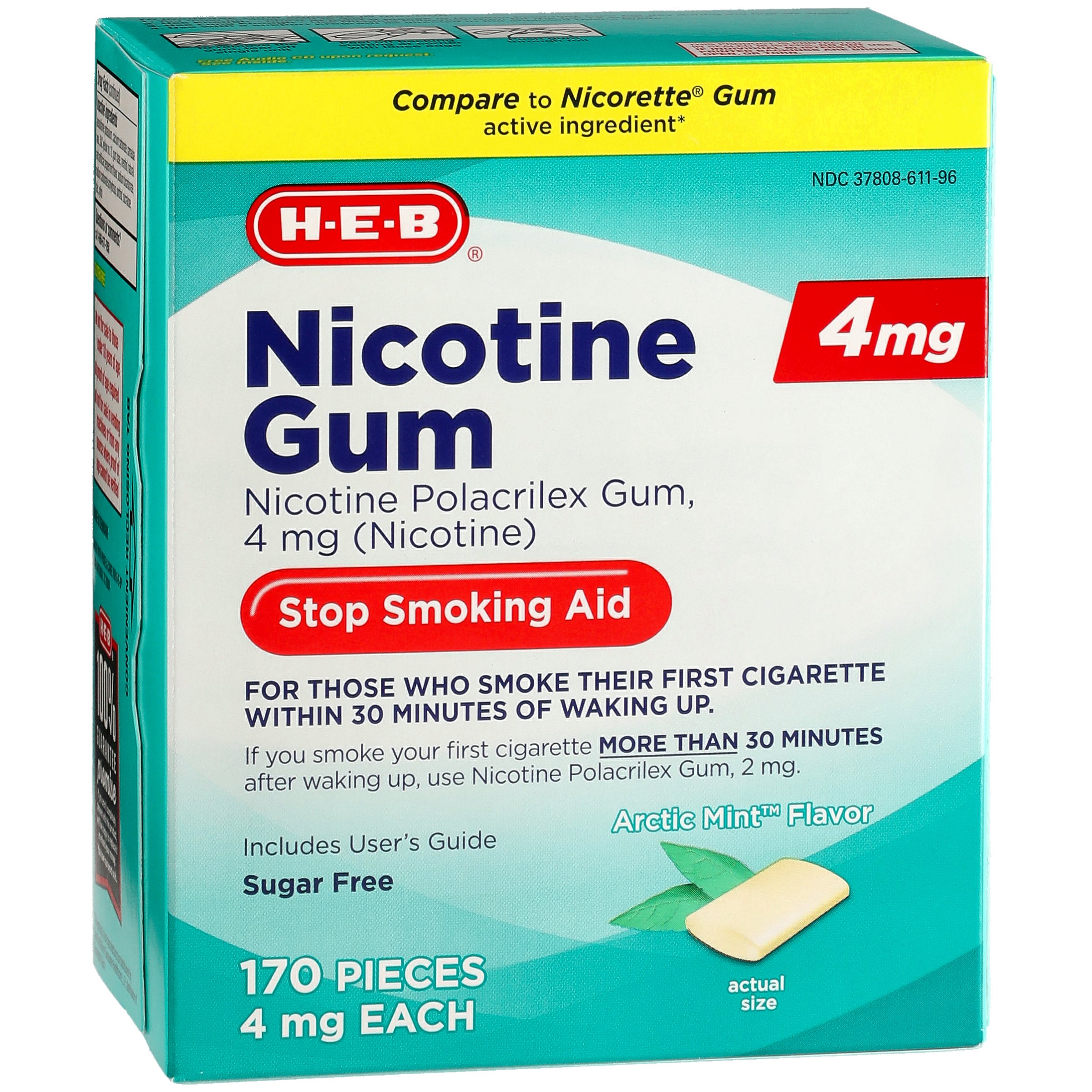 HEB Nicotine Gum Stop Smoking Aid 4 mg Shop Smoking cessation at