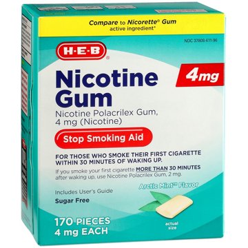 H-E-B Nicotine Gum Stop Smoking Aid – 4 mg, 170 ct