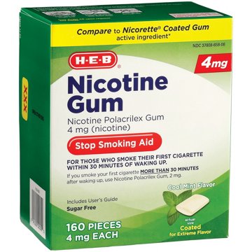H-E-B Nicotine Gum Stop Smoking Aid - 4 mg, 160 ct