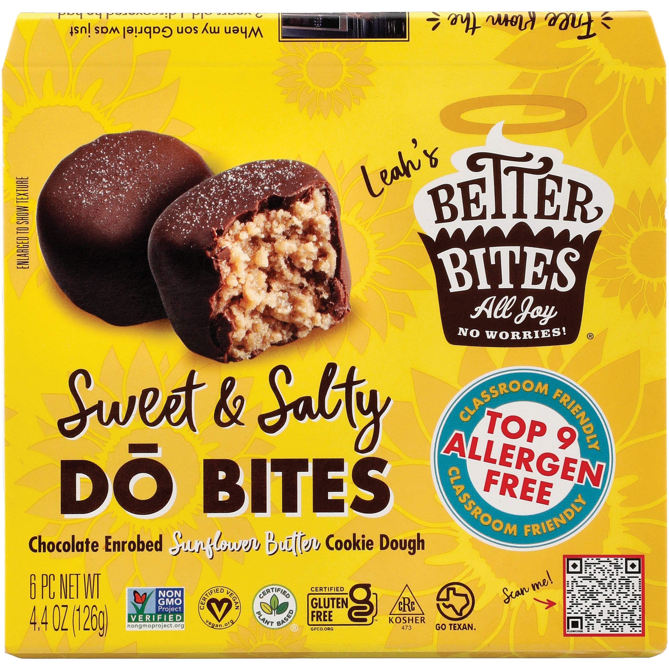 Leah's Better Bites PlantBased Chocolate Enrobed Sunflower Butter