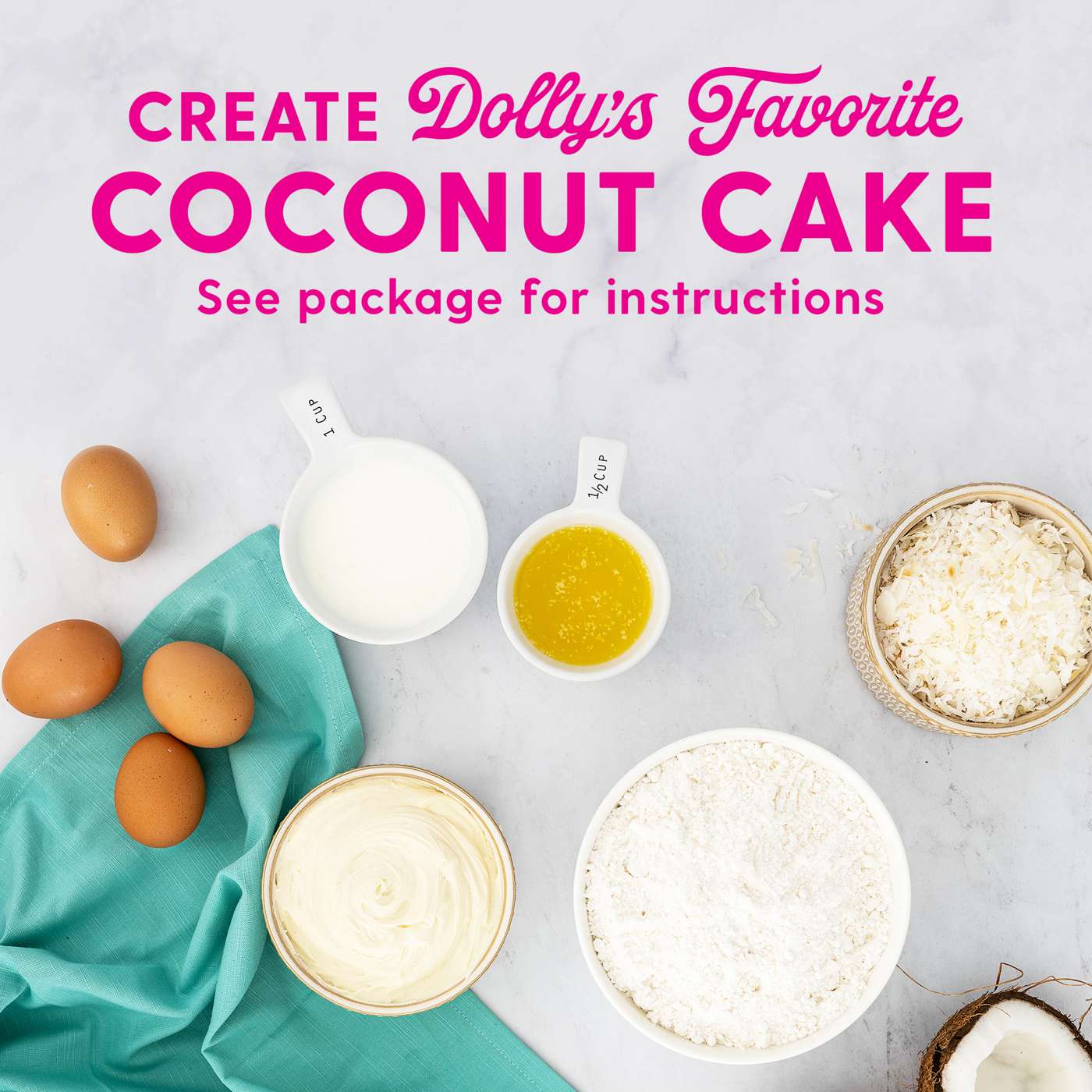 Duncan Hines Dolly Parton's Favorite Southern-Style Coconut Flavored Cake Mix; image 9 of 9