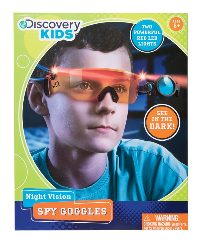 Discovery Spy Goggles Night Vision See In The Dark Retractable Scope Light NEW 
