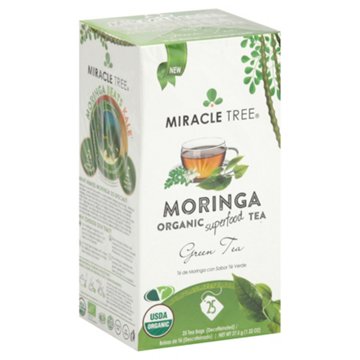 Miracle Tree Organic Decaffeinated Moringa Green Tea Bags