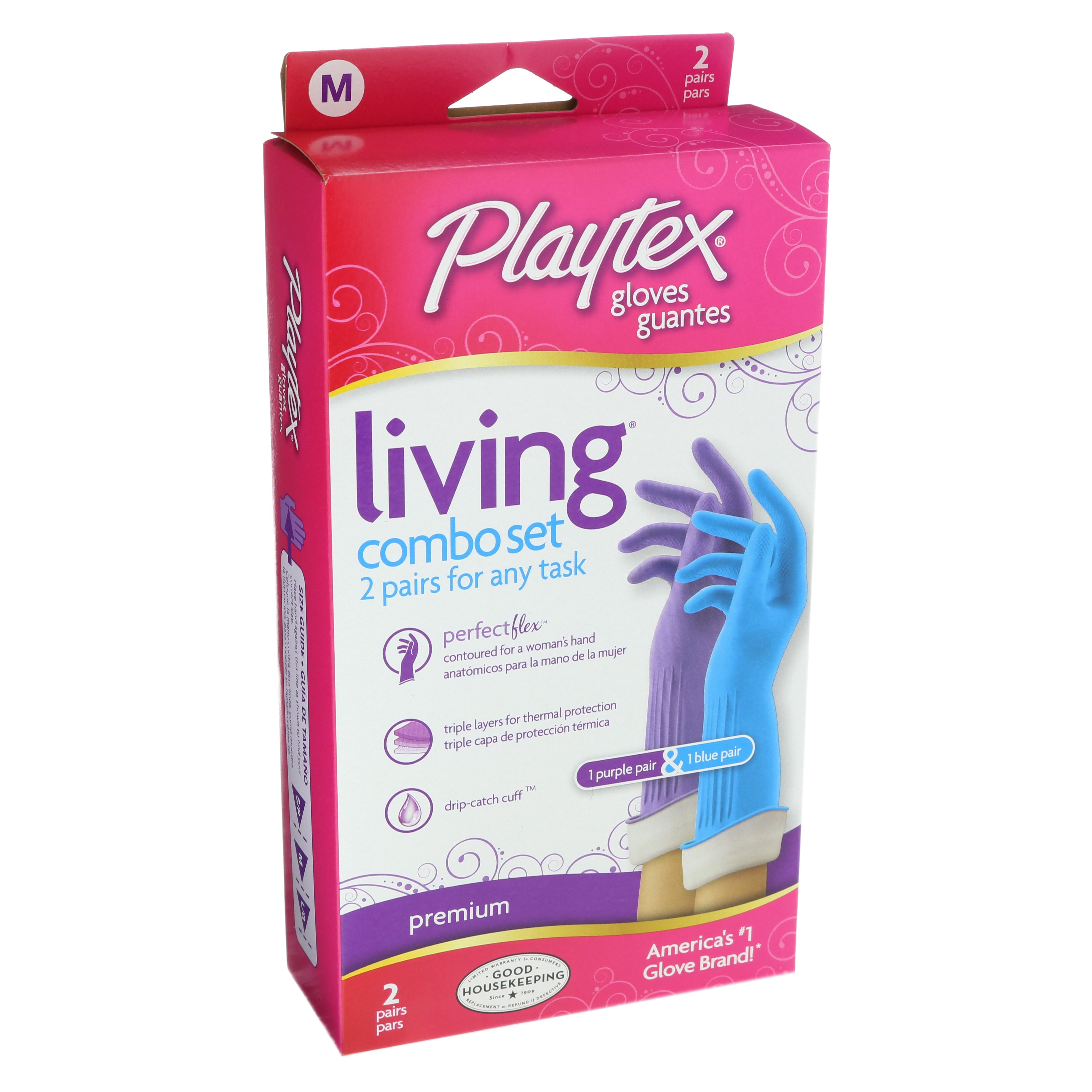 playtex gloves medium size