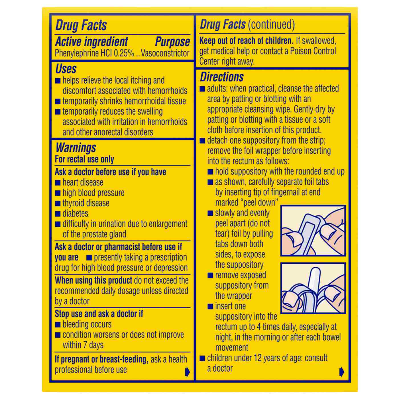 Preparation H Hemorrhoidal Suppositories; image 3 of 5