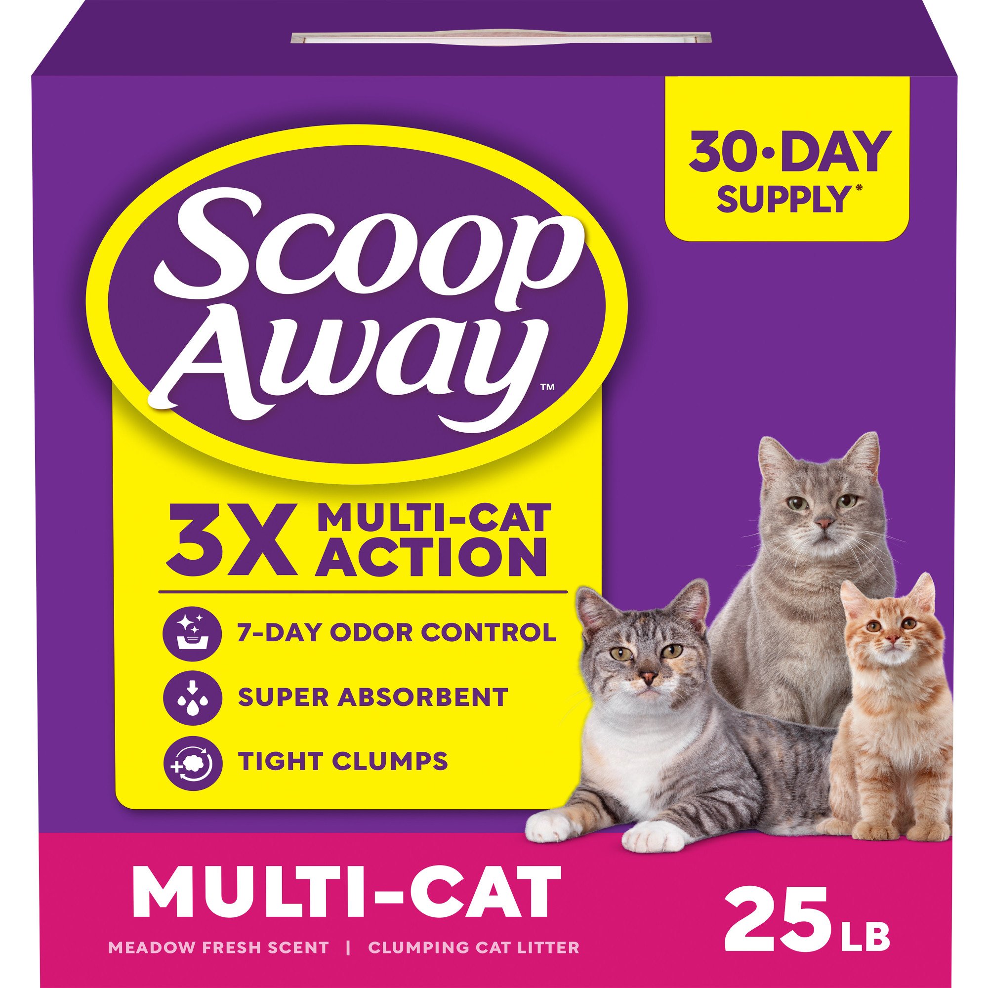 Scoop Away MultiCat Clumping Cat Litter Meadow Fresh Scent Shop
