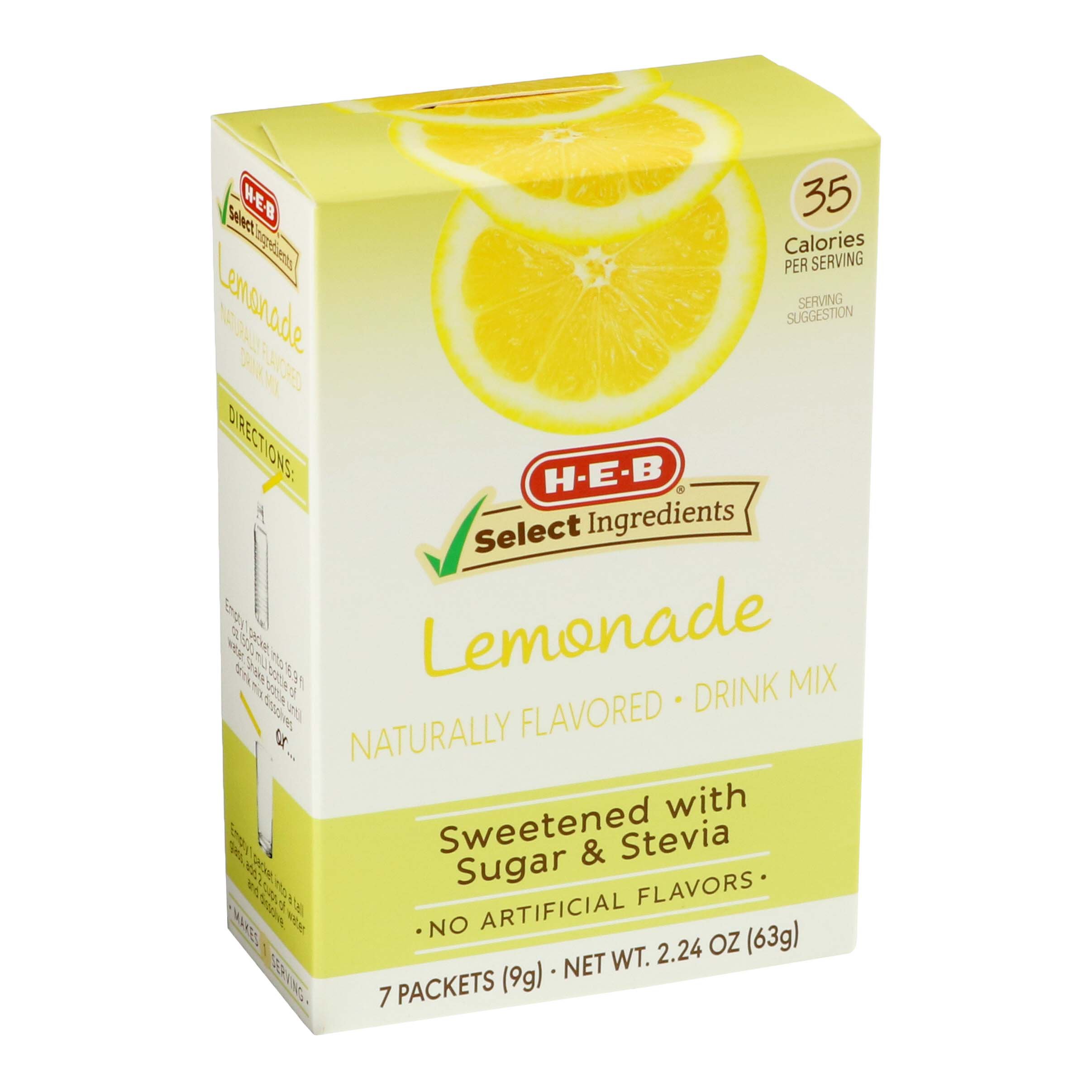 HEB Select Ingredients Lemonade Water Enhancer Shop Mixes & Flavor