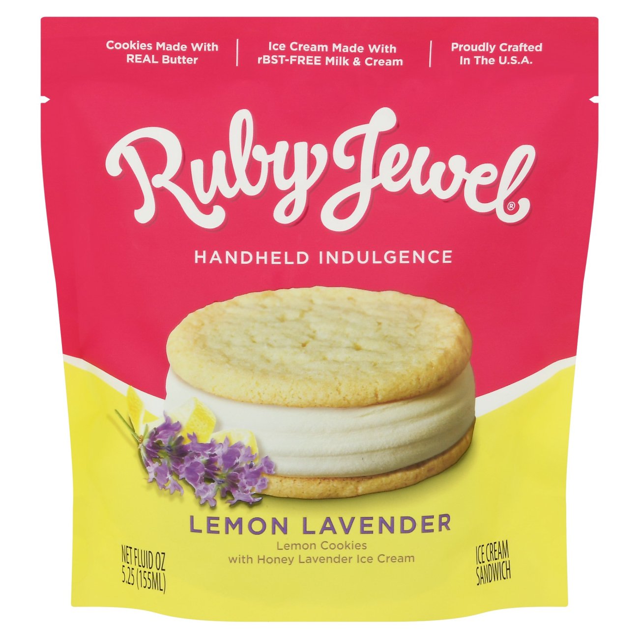 Ruby Jewel Lemon Lavender Ice Cream Cookie, 5.25 oz | Central