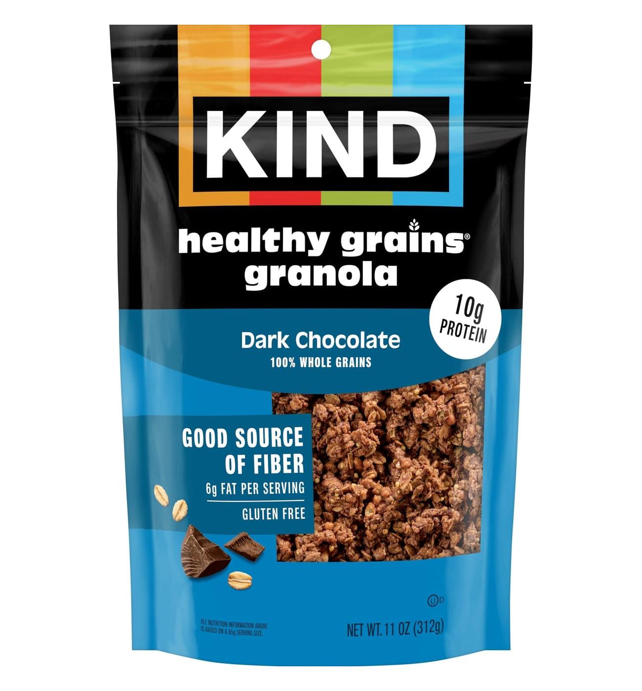 Kind Healthy Grains 10g Protein Granola - Dark Chocolate Clusters; image 1 of 2