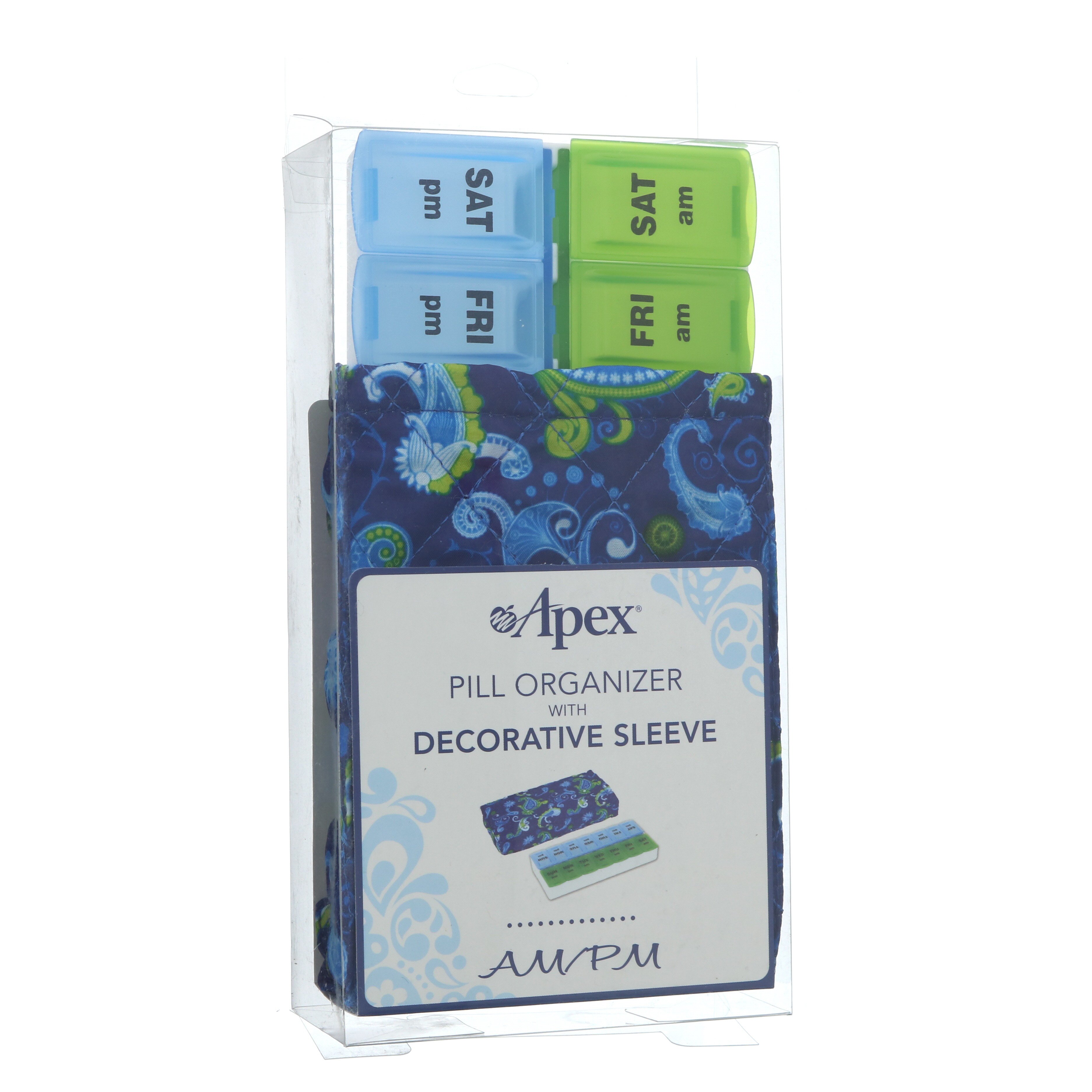 Carex Pill Organizer Am/pm With Decorative Sleeve Shop Pill Cutters