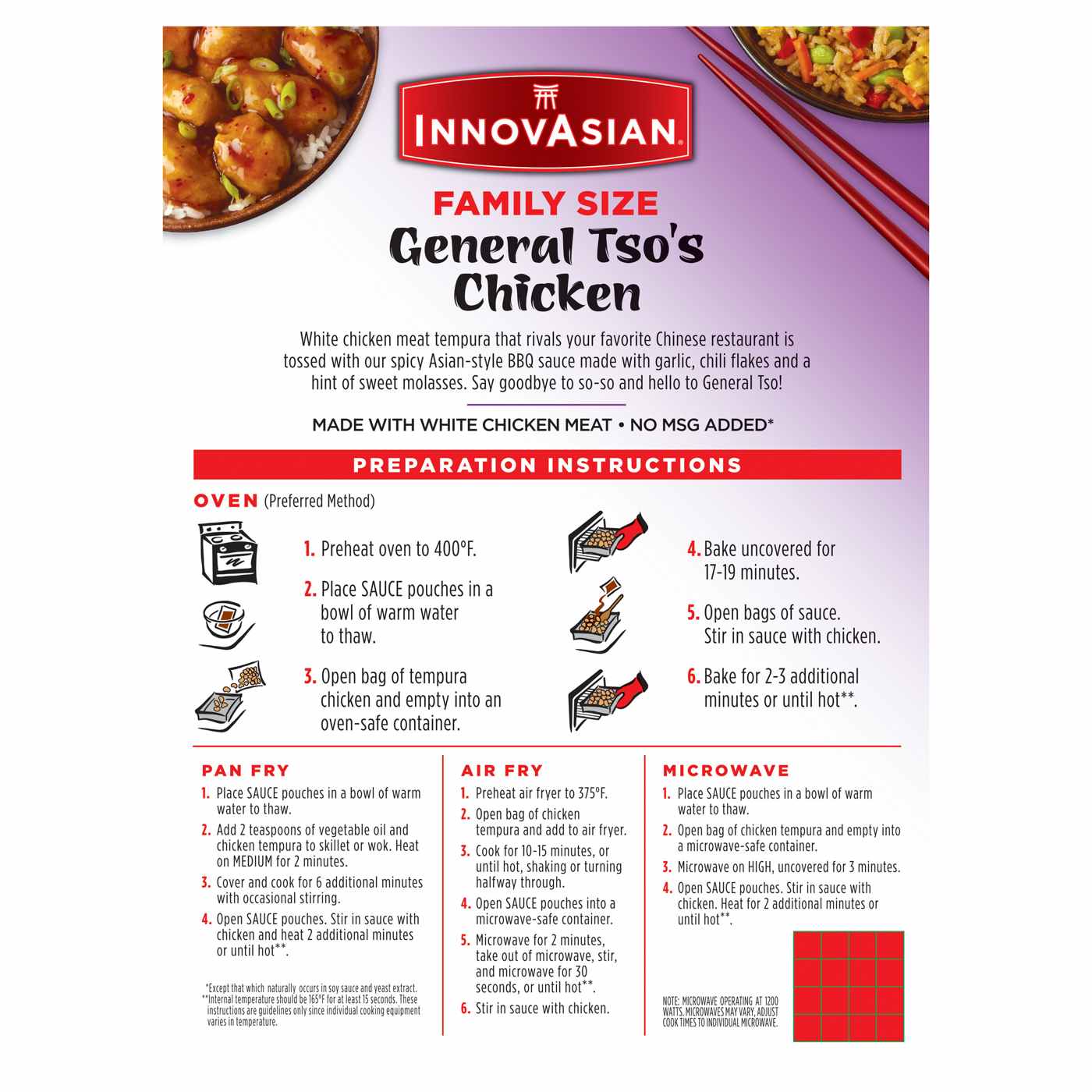 InnovAsian Frozen General Tso's Chicken - Family-Size; image 3 of 7