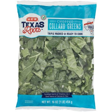 H-E-B Texas Roots Fresh Chopped Collard Greens, 16 oz
