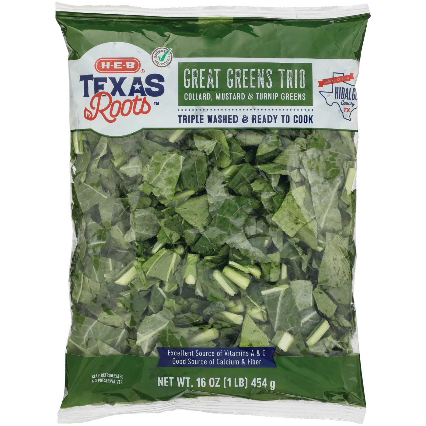 H-E-B Texas Roots Great Greens Trio - Collard, Mustard & Turnip Greens; image 1 of 2