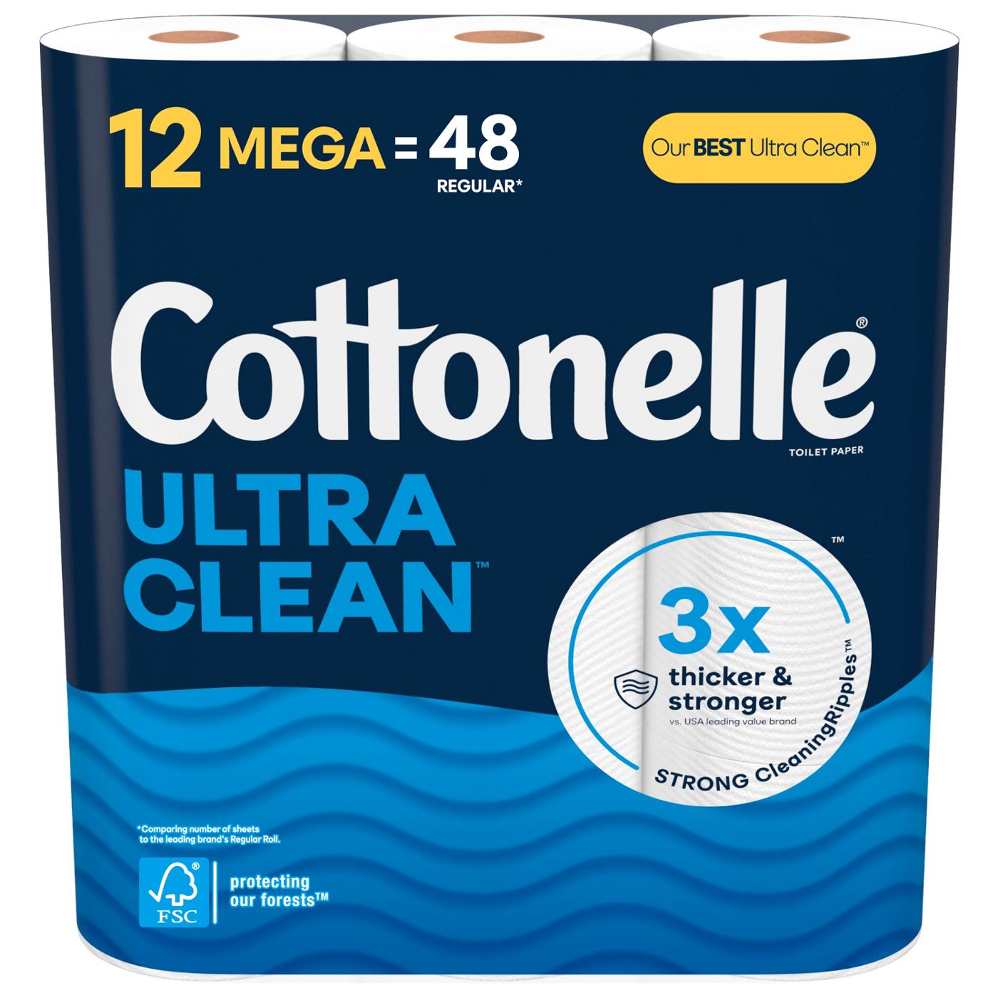 Cottonelle Ultra Clean Strong Toilet Paper; image 1 of 9