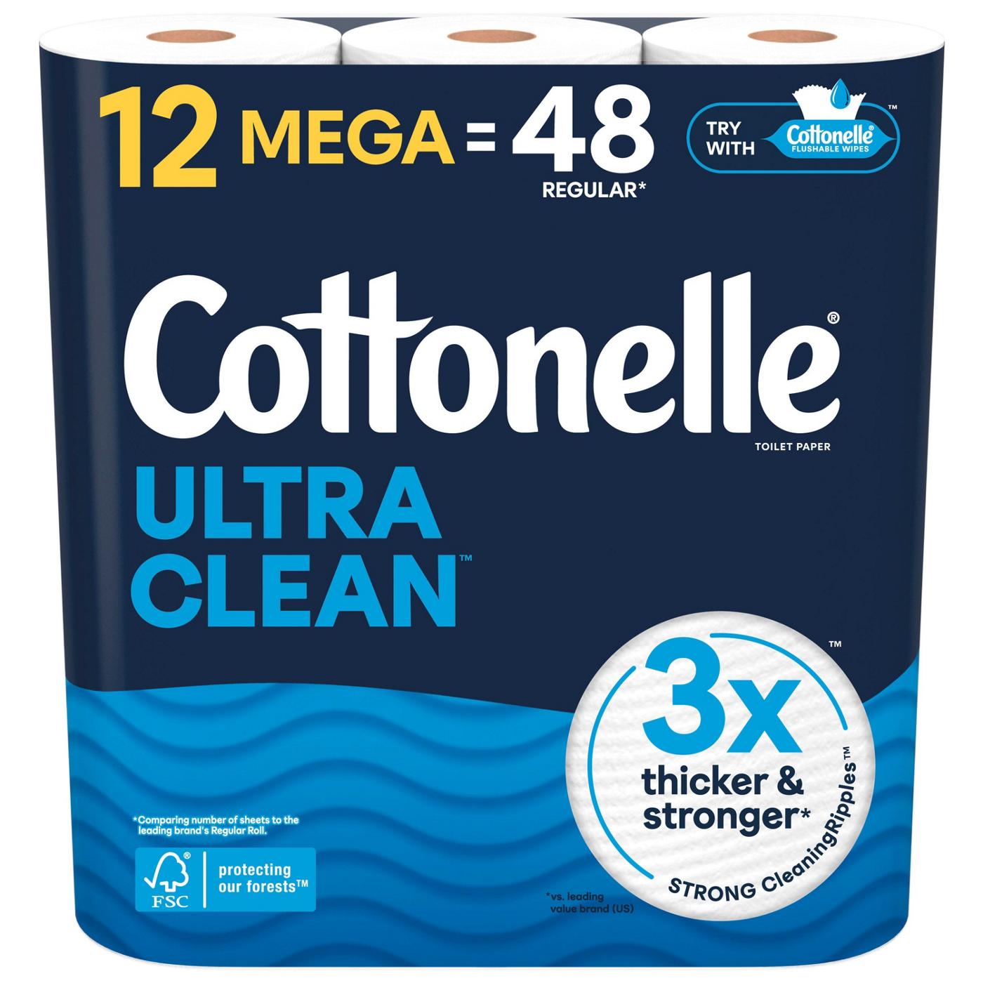 Cottonelle Ultra Clean Strong Toilet Paper; image 1 of 6