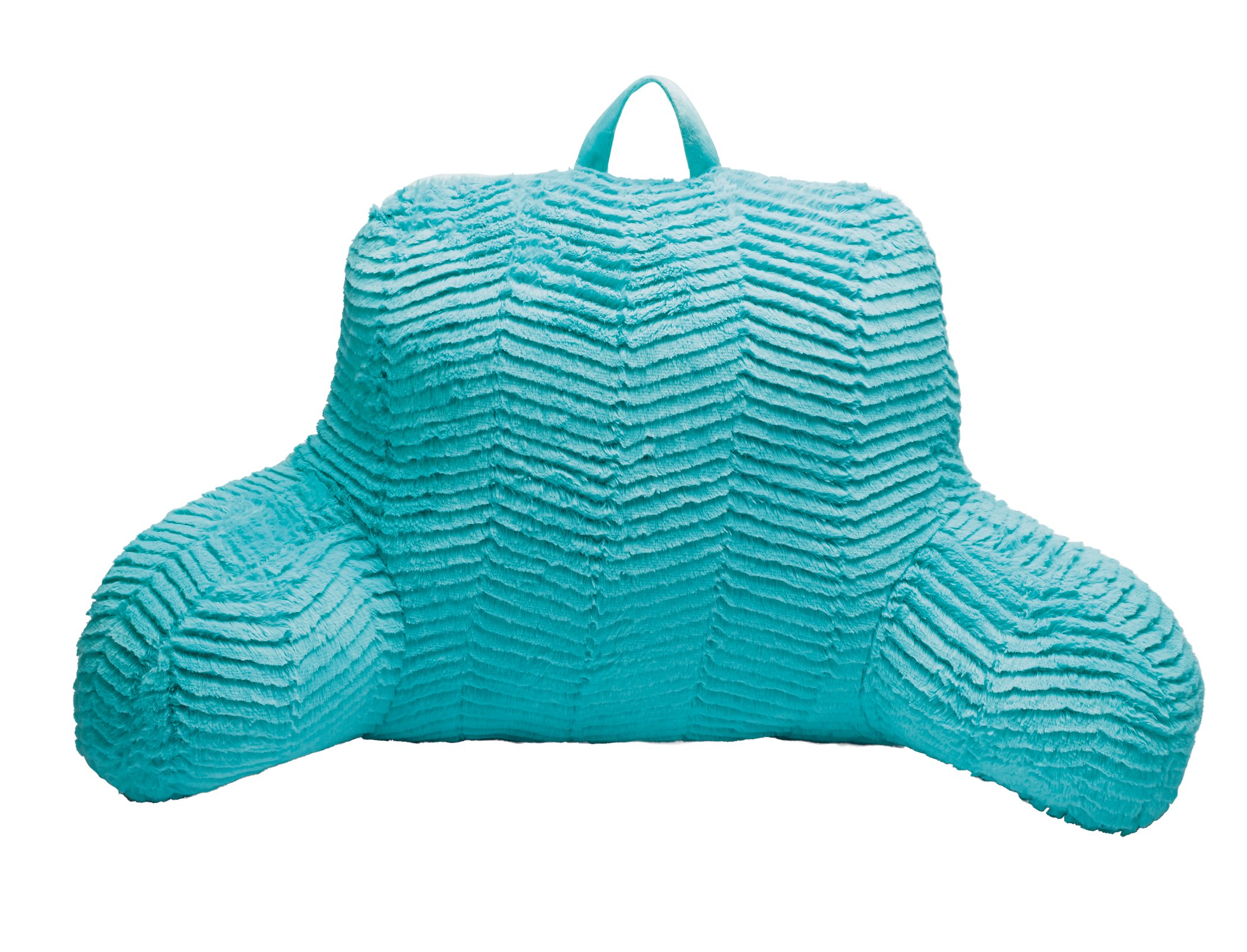 All About U Chevron Fur Turquoise Bed Rest Pillow Shop Pillows at HEB