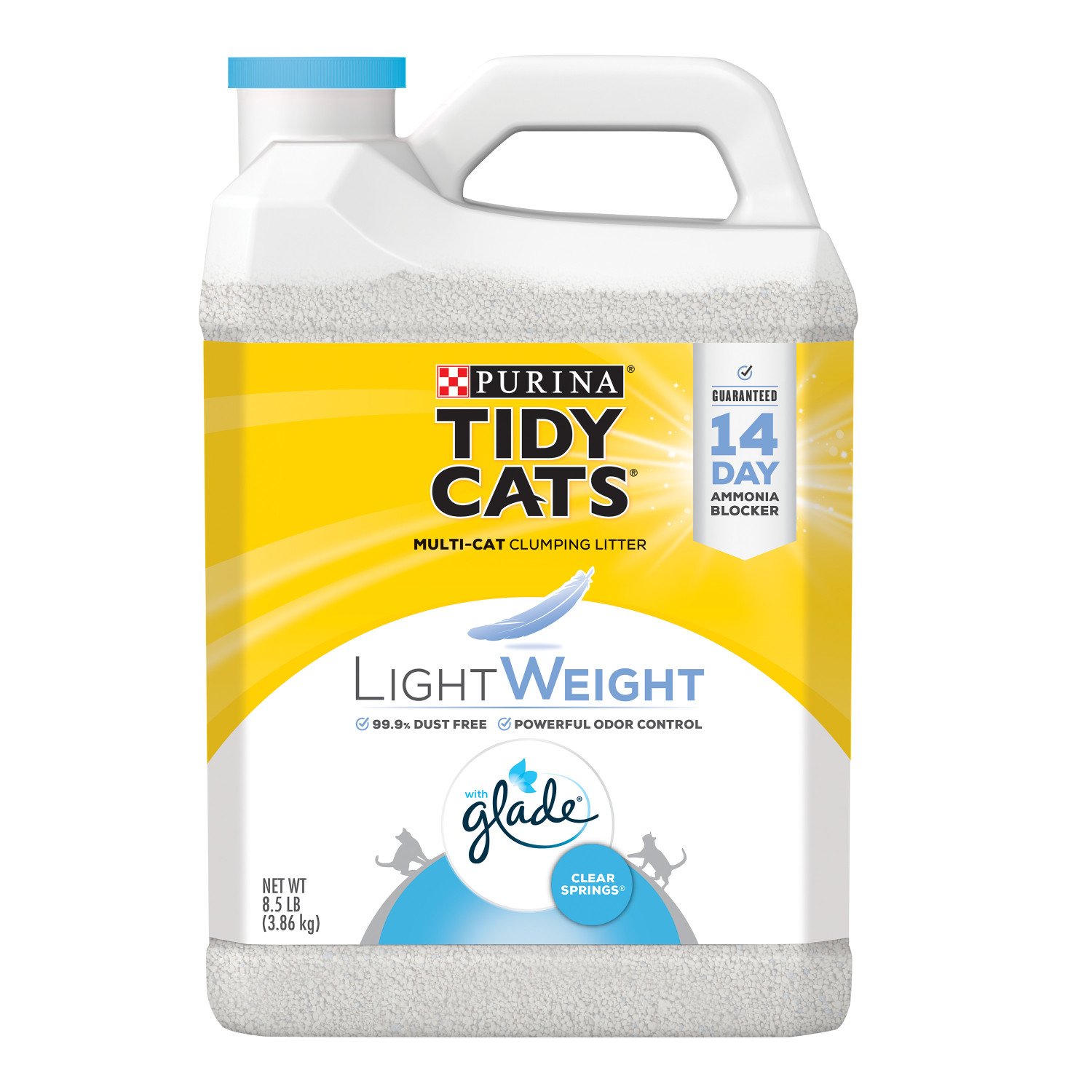 Purina Tidy Cats Low Dust Clumping Cat Litter, LightWeight Glade Clear Springs Multi Cat Litter