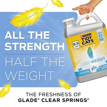 Tidy Cats Purina LightWeight With Glade Clear Springs Multi-Cat Litter, 8.5 lb